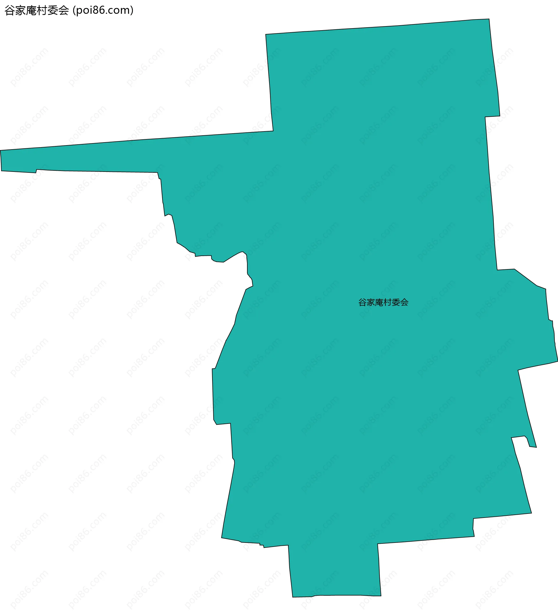 谷家庵村委会边界地图