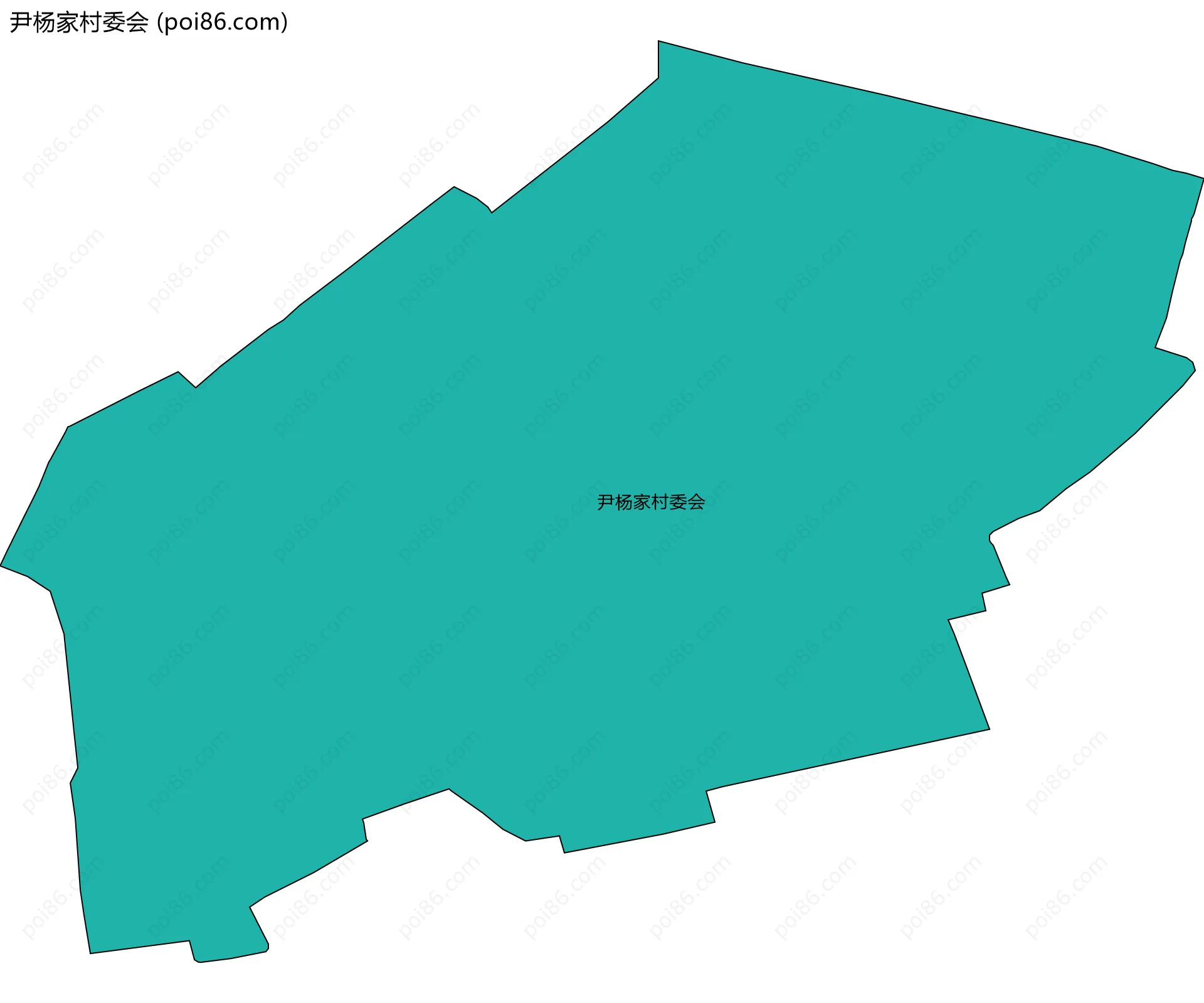 尹杨家村委会边界地图