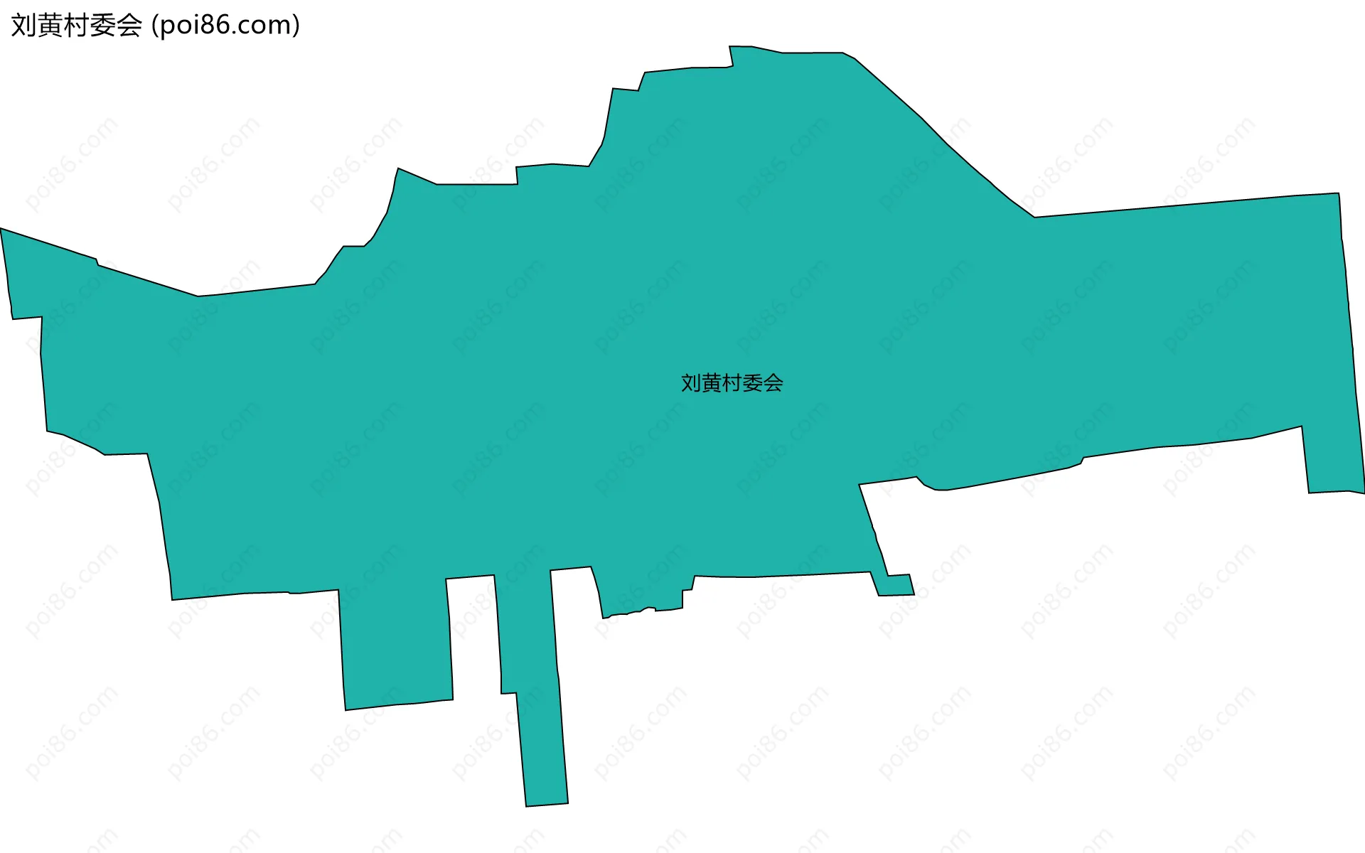 刘黄村委会边界地图