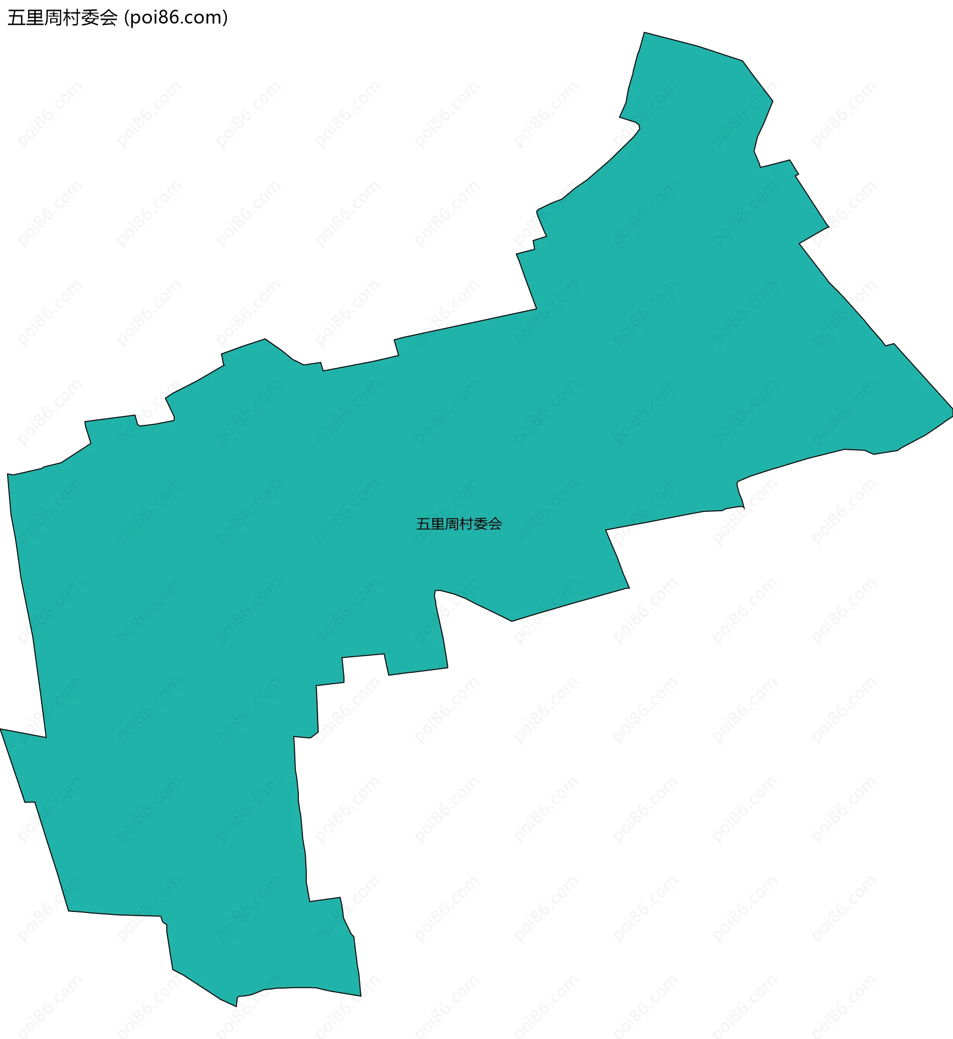 五里周村委会边界地图