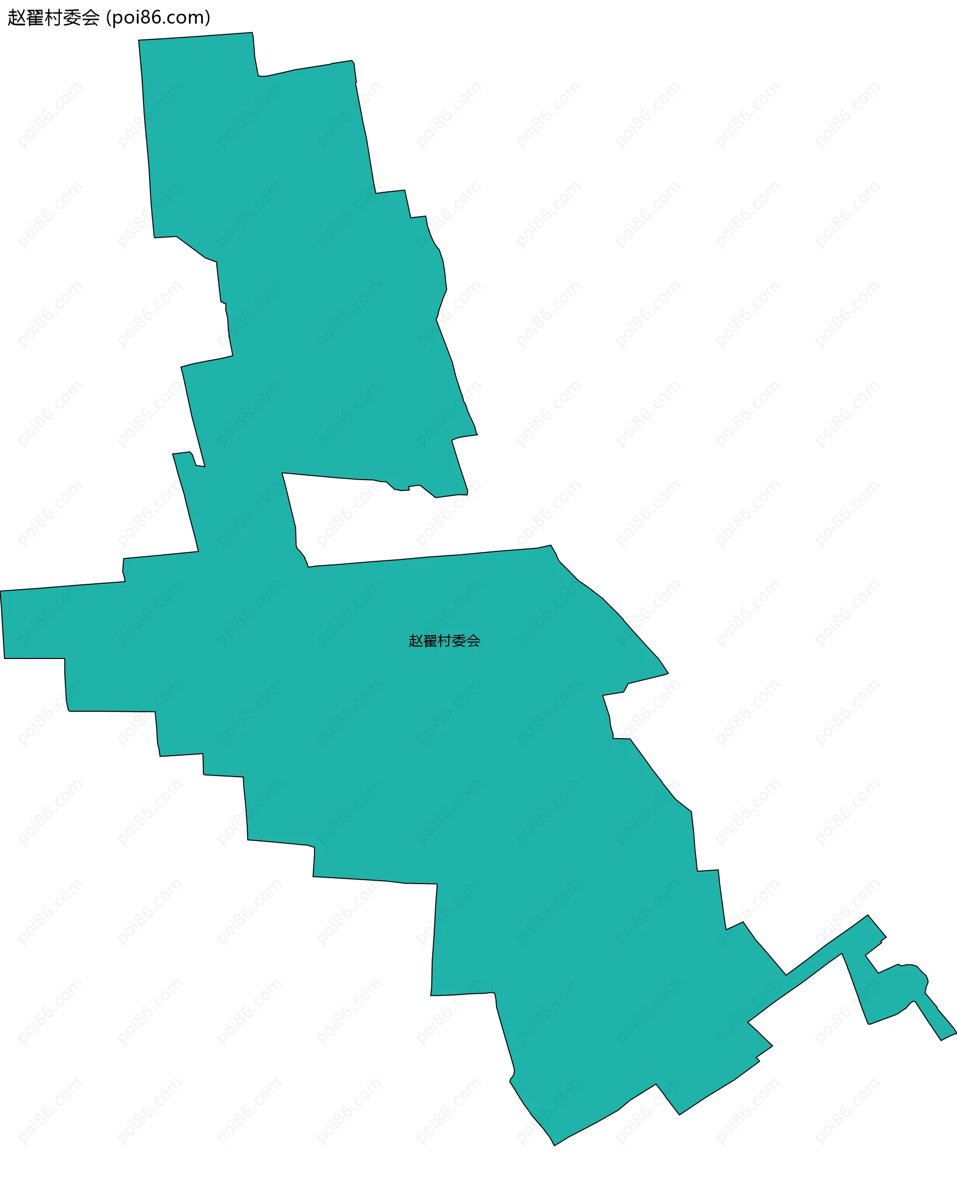 赵翟村委会边界地图