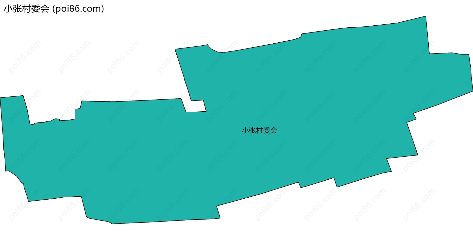 小张村委会边界地图