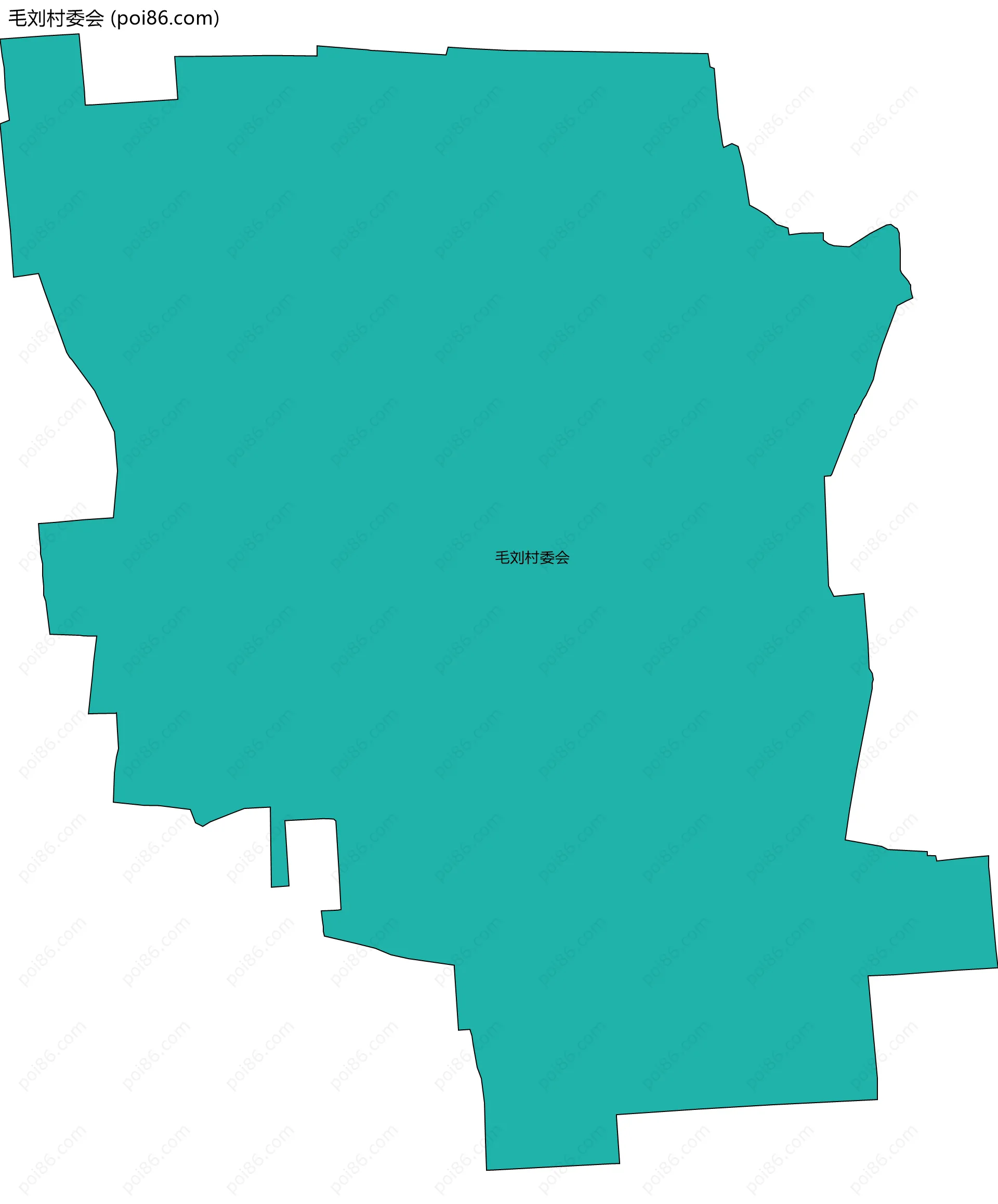 毛刘村委会边界地图