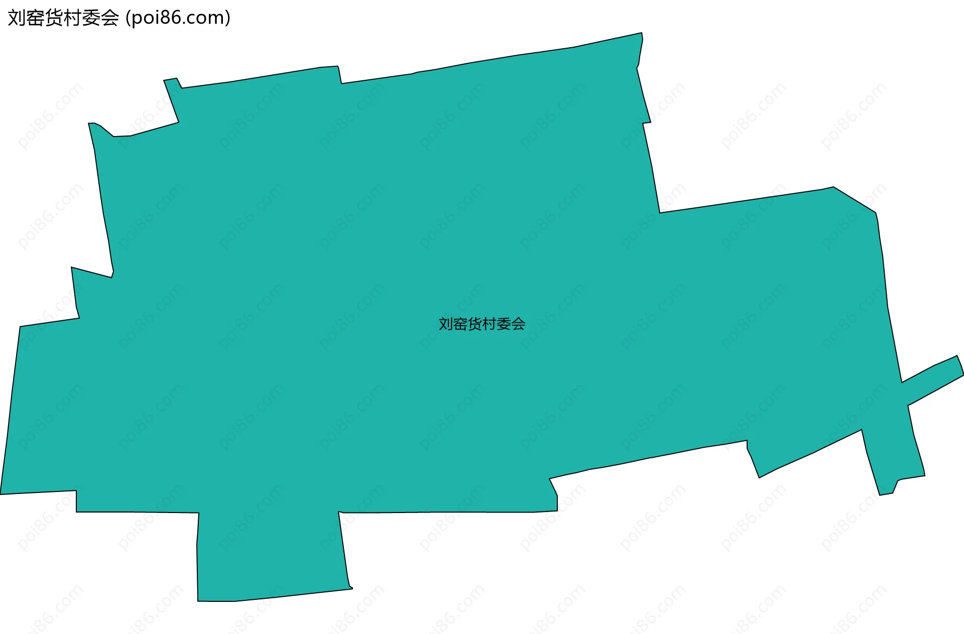 刘窑货村委会边界地图
