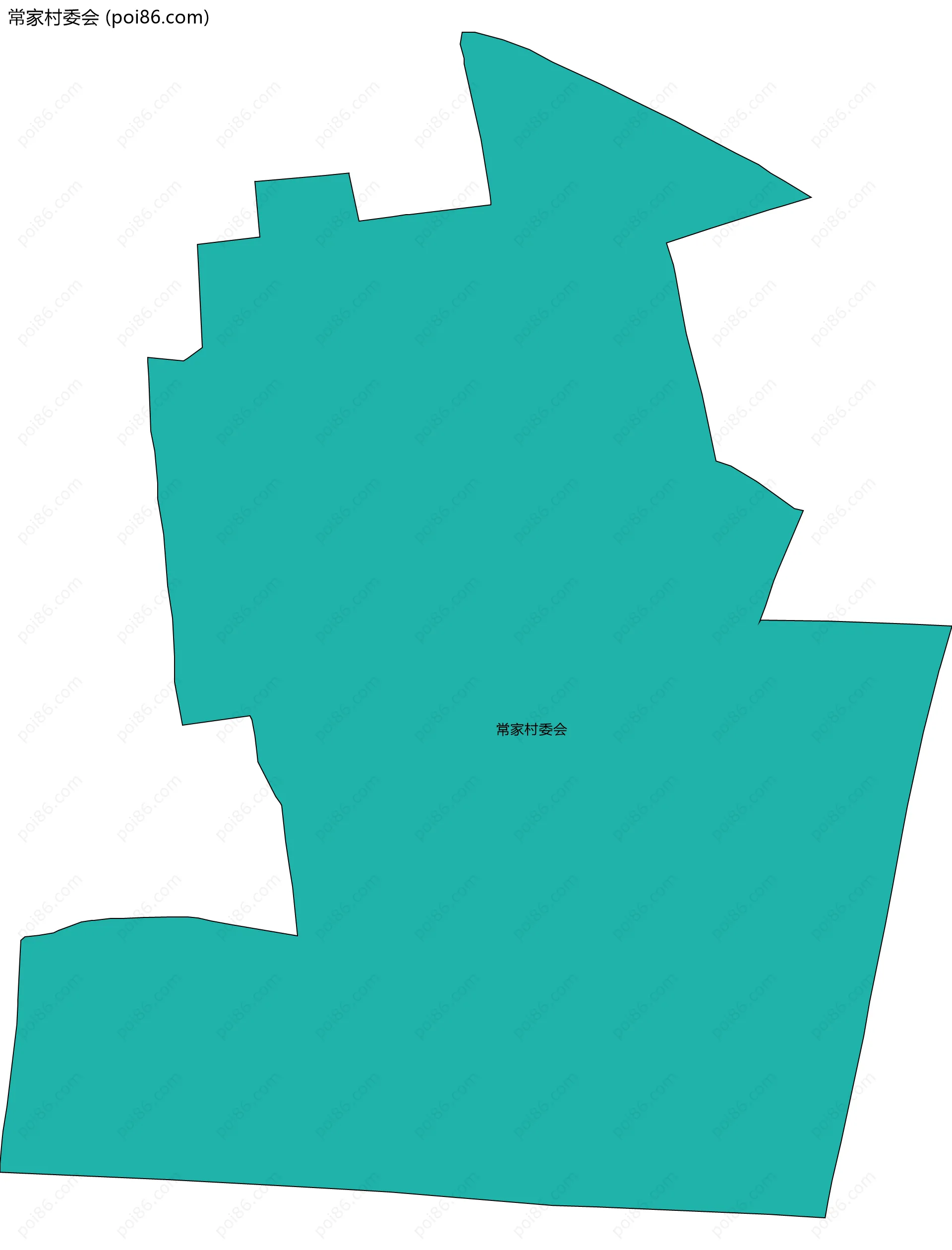 常家村委会边界地图