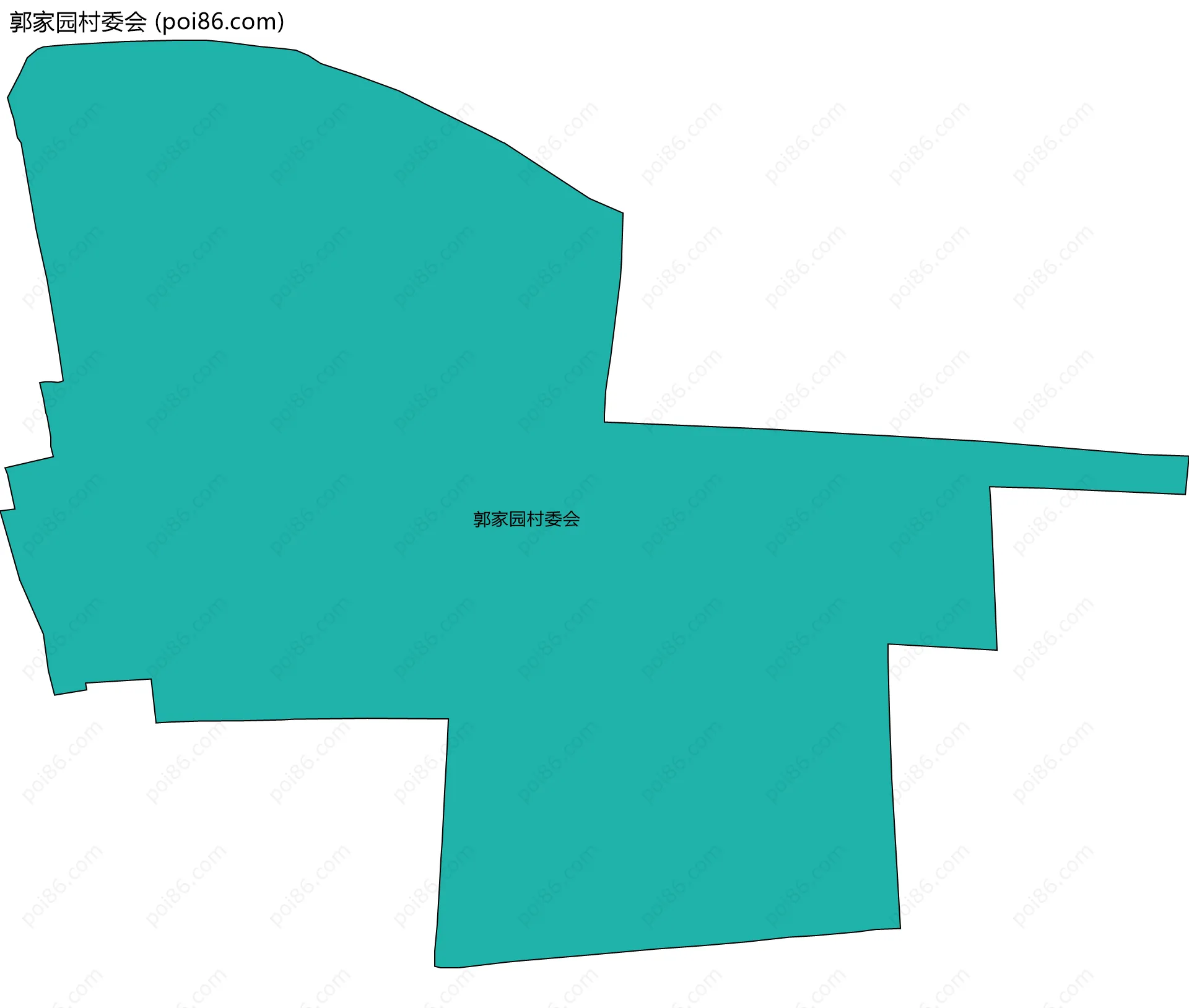 郭家园村委会边界地图