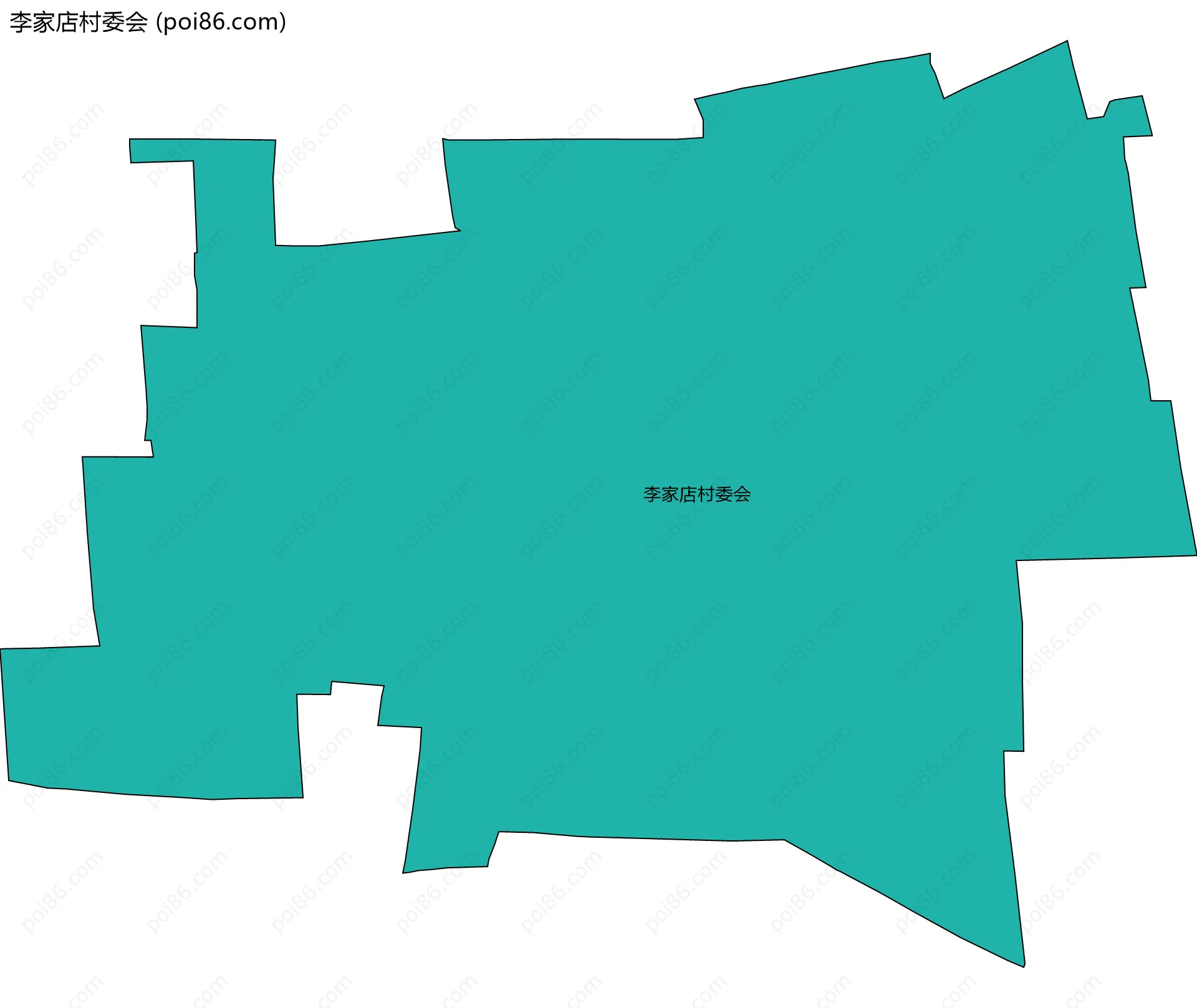 李家店村委会边界地图
