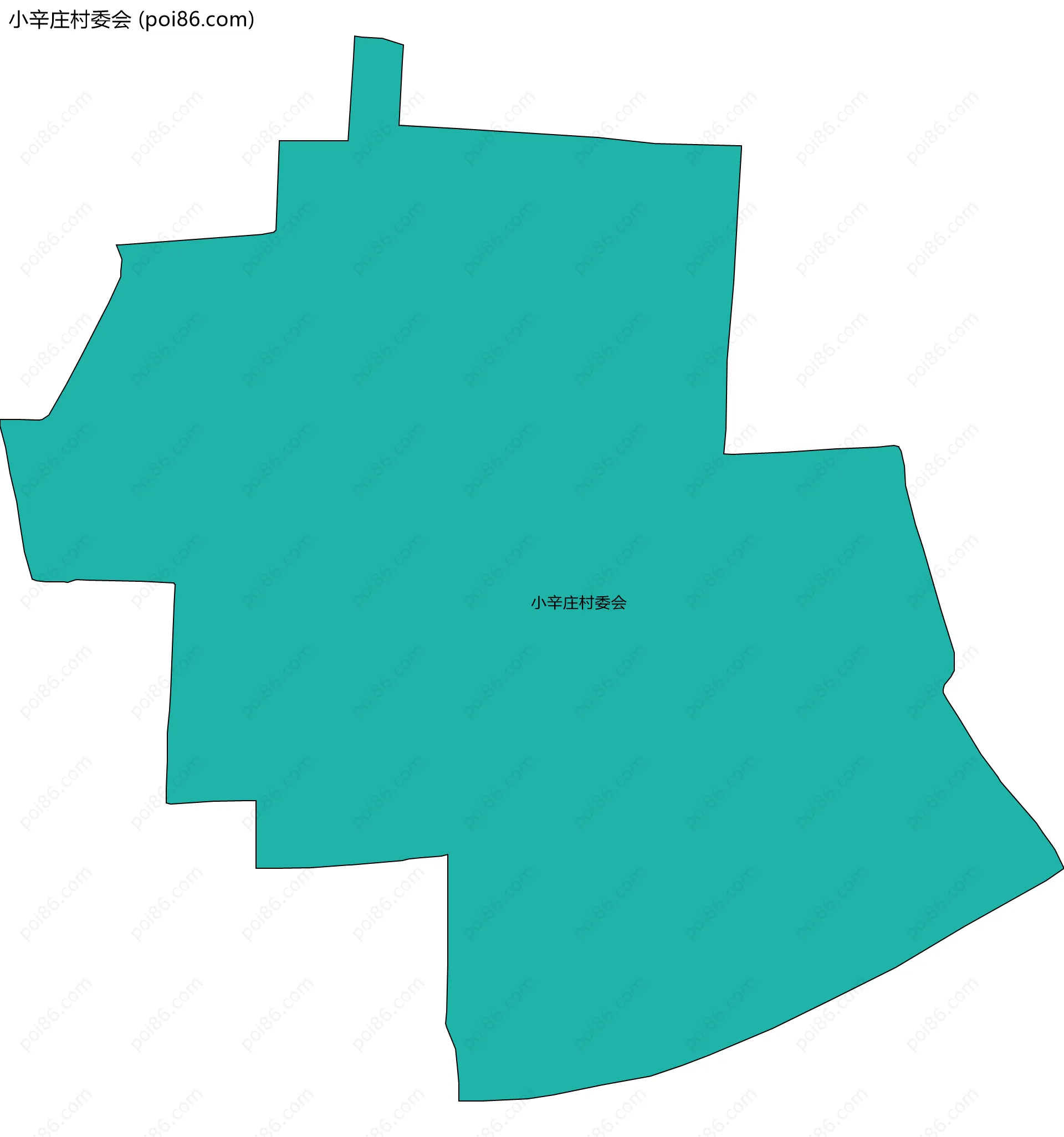 小辛庄村委会边界地图