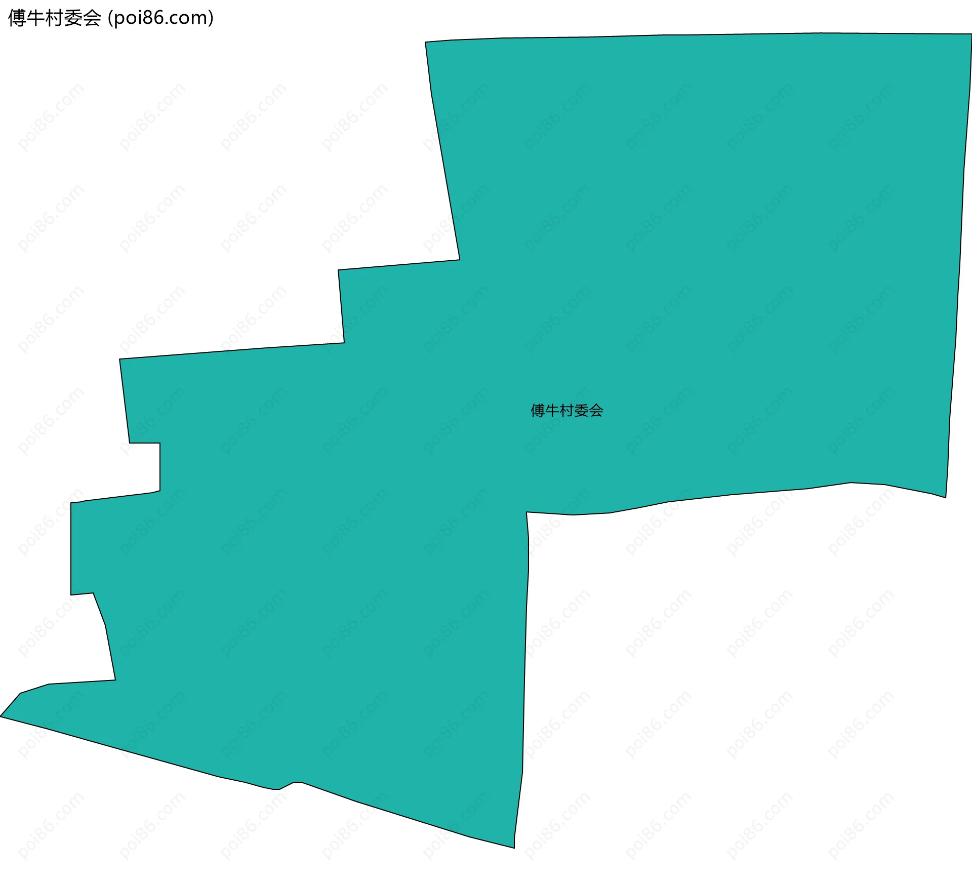 傅牛村委会边界地图