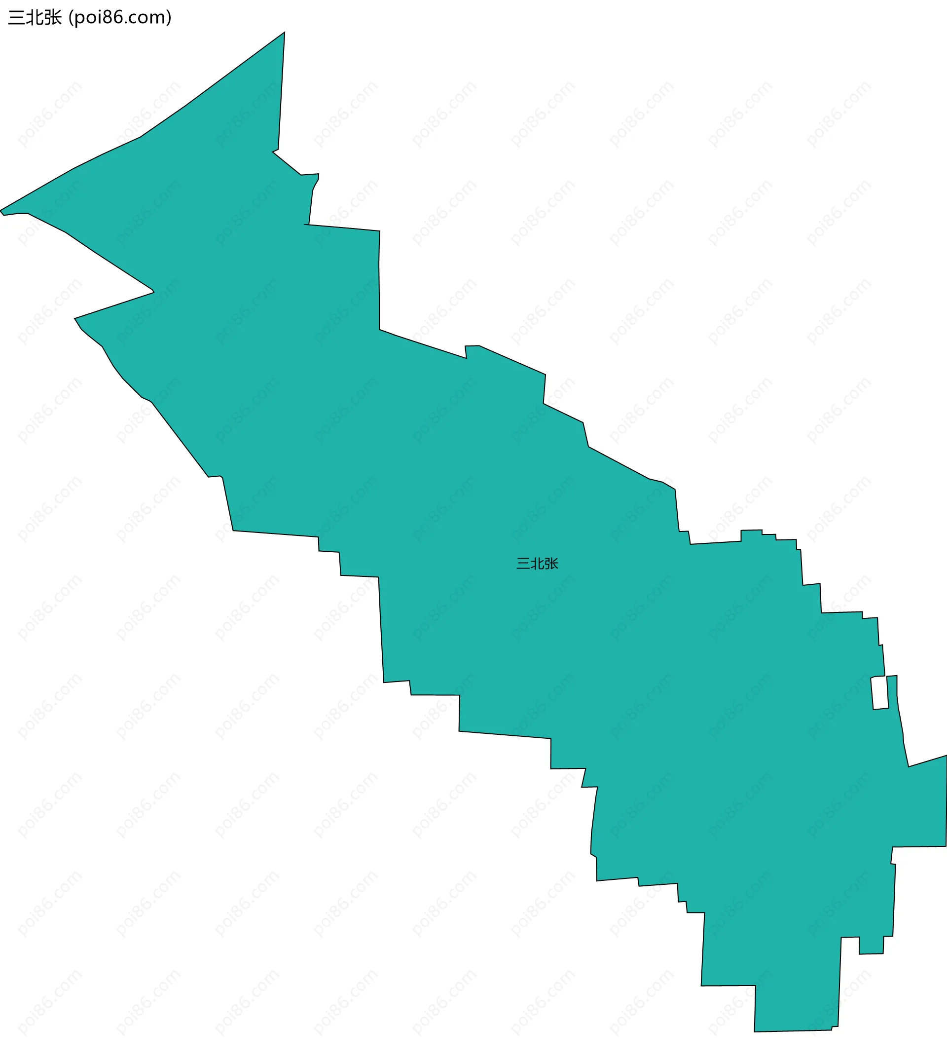 三北张边界地图