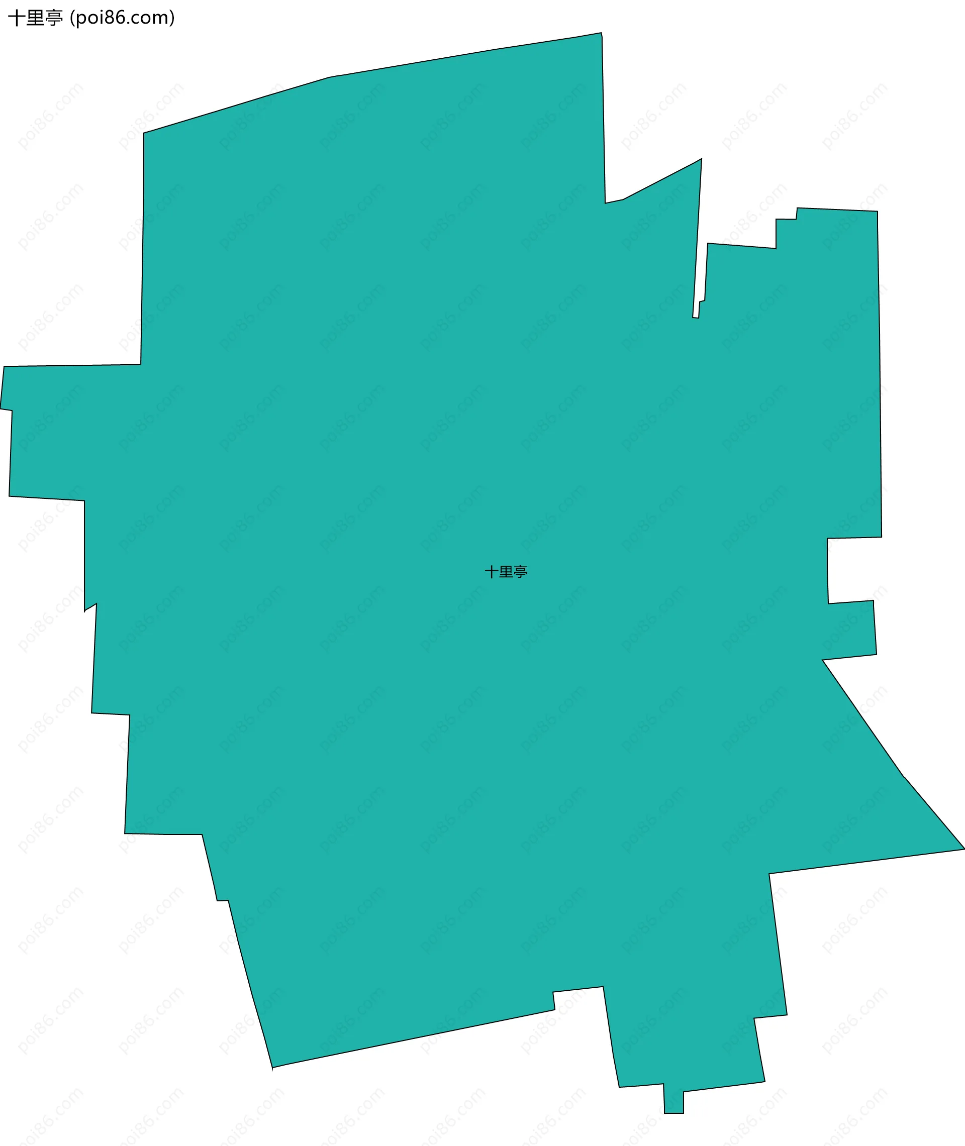 十里亭边界地图