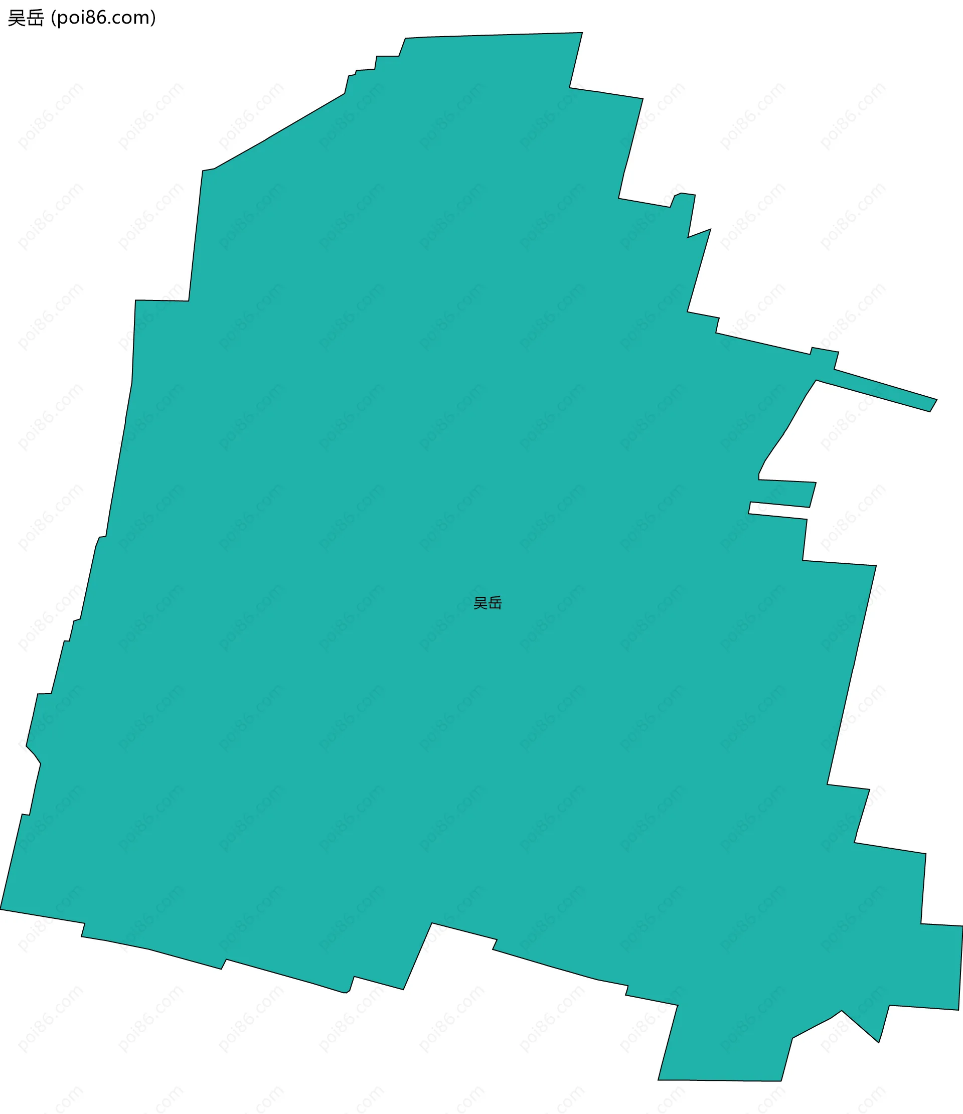 吴岳边界地图