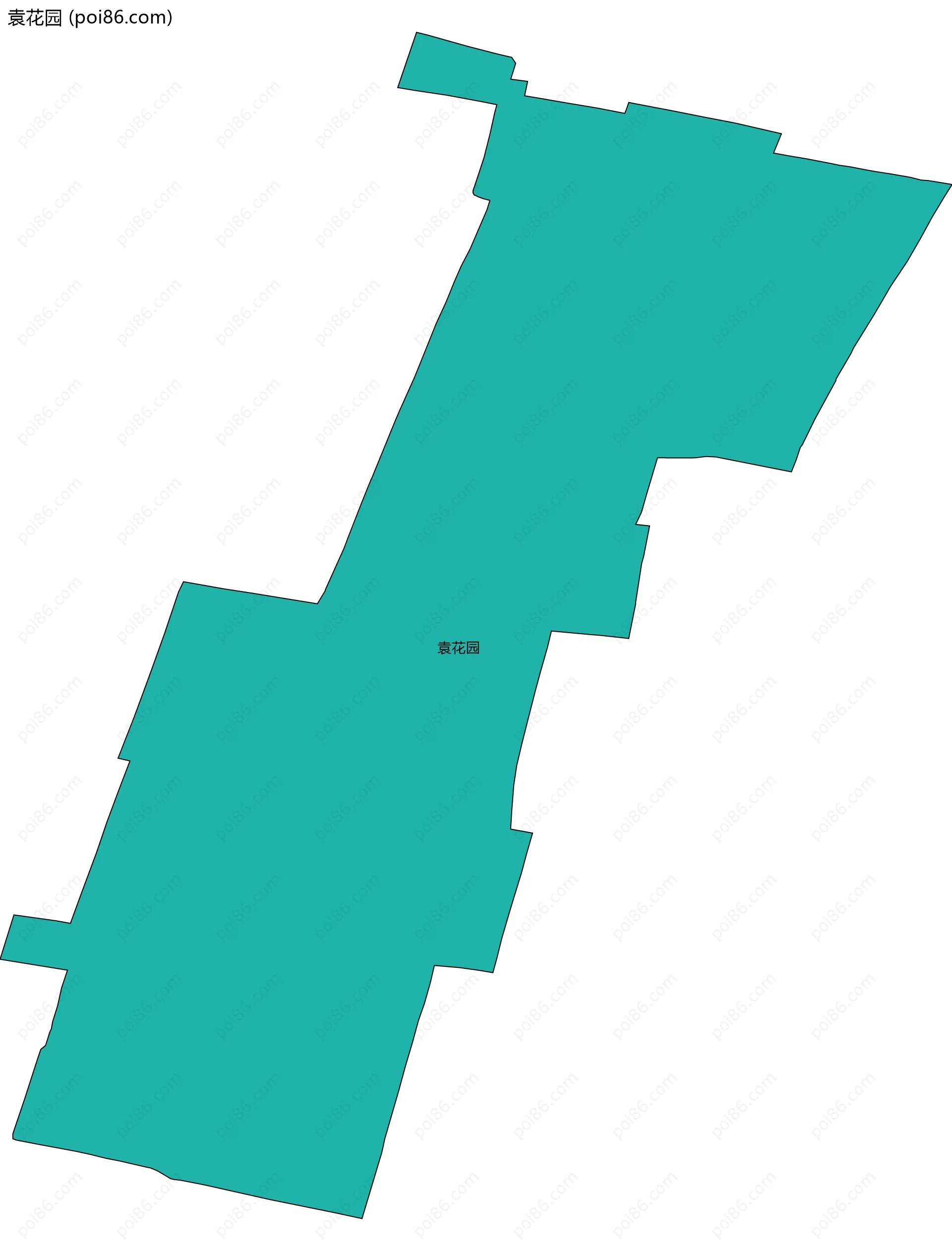 袁花园边界地图