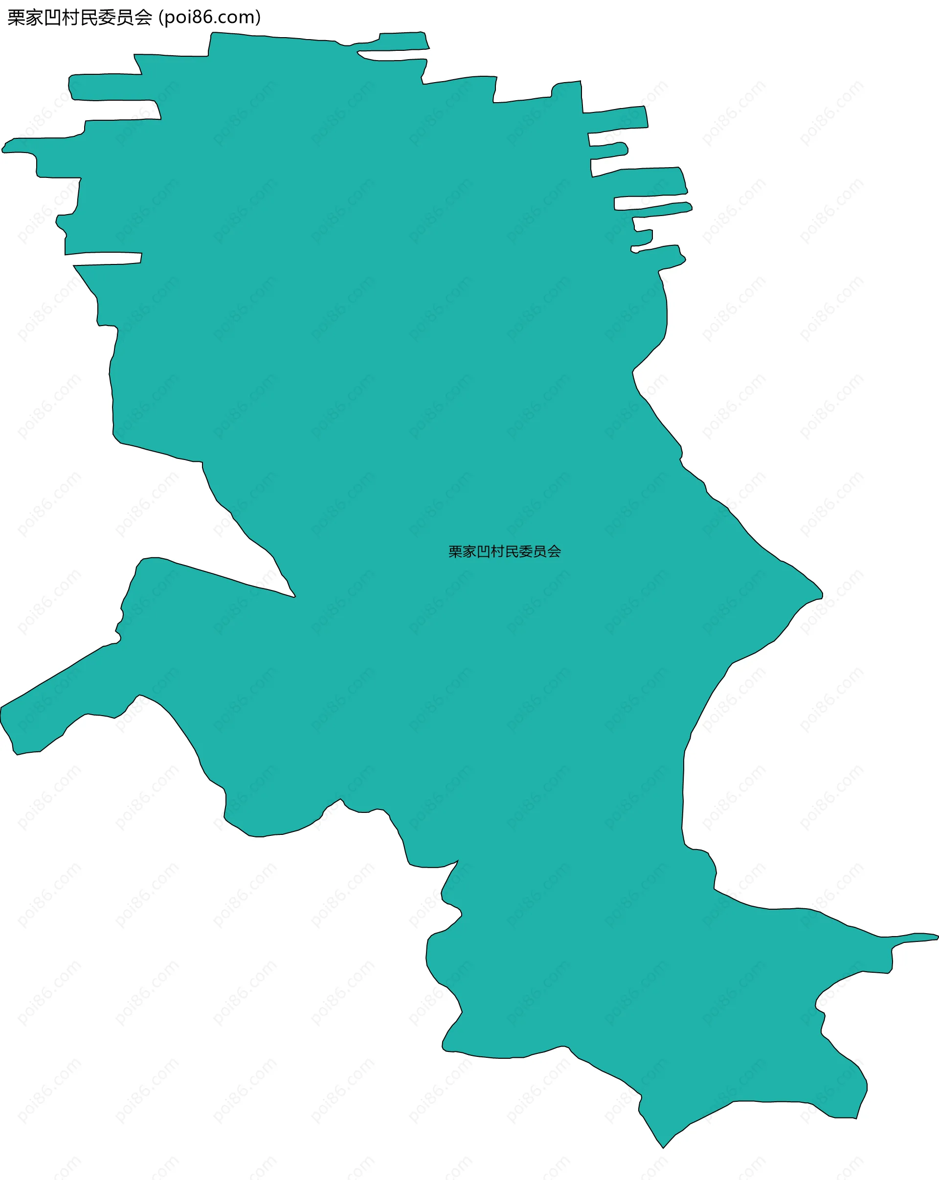 栗家凹村民委员会边界地图