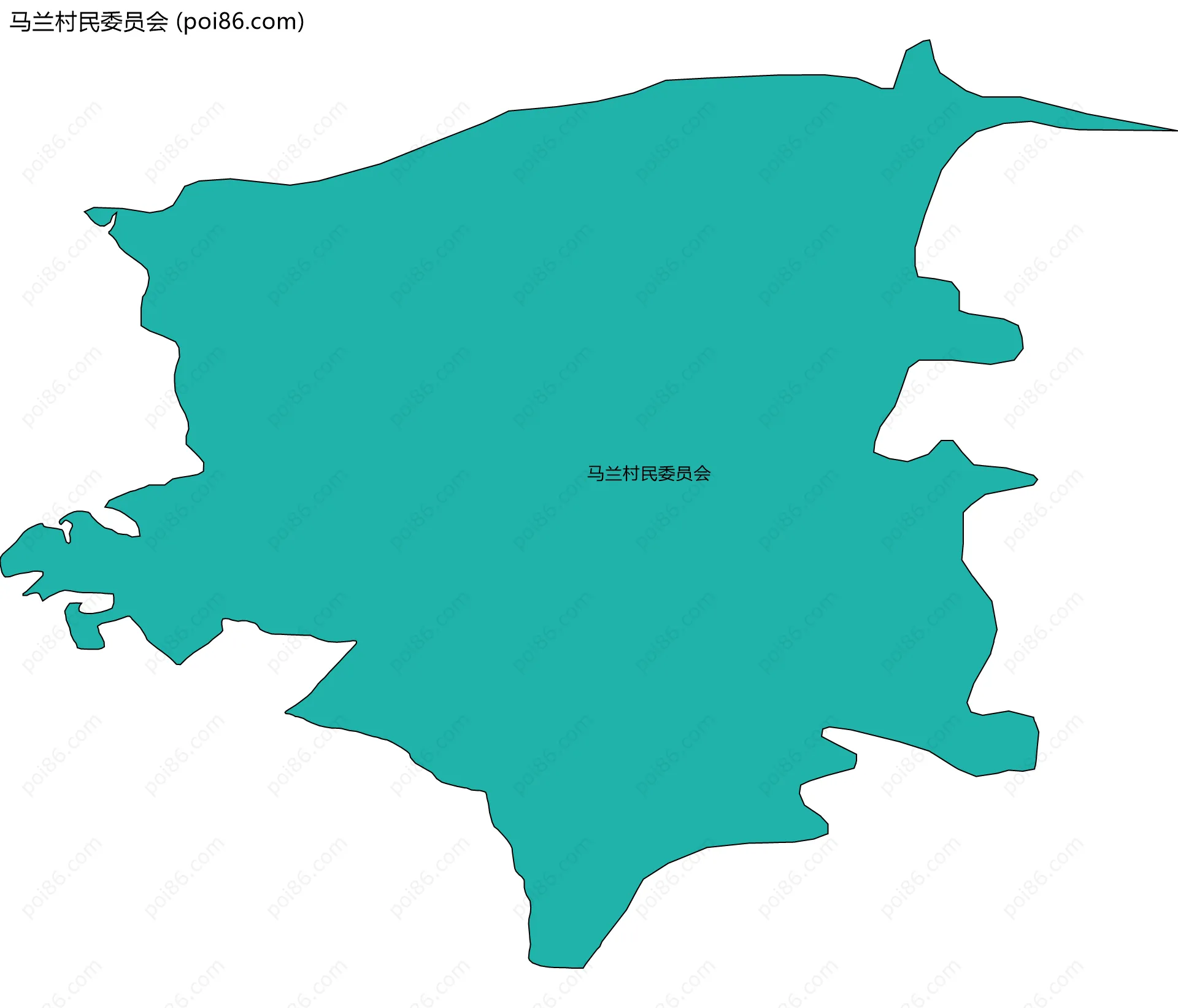 马兰村民委员会边界地图