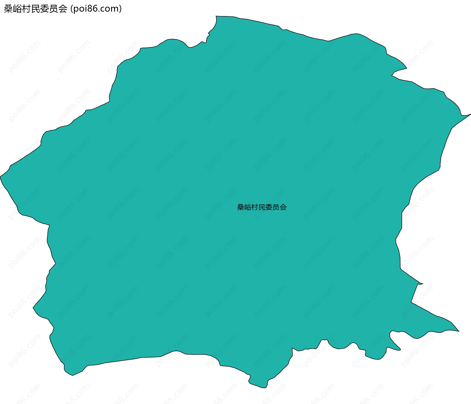 桑峪村民委员会边界地图