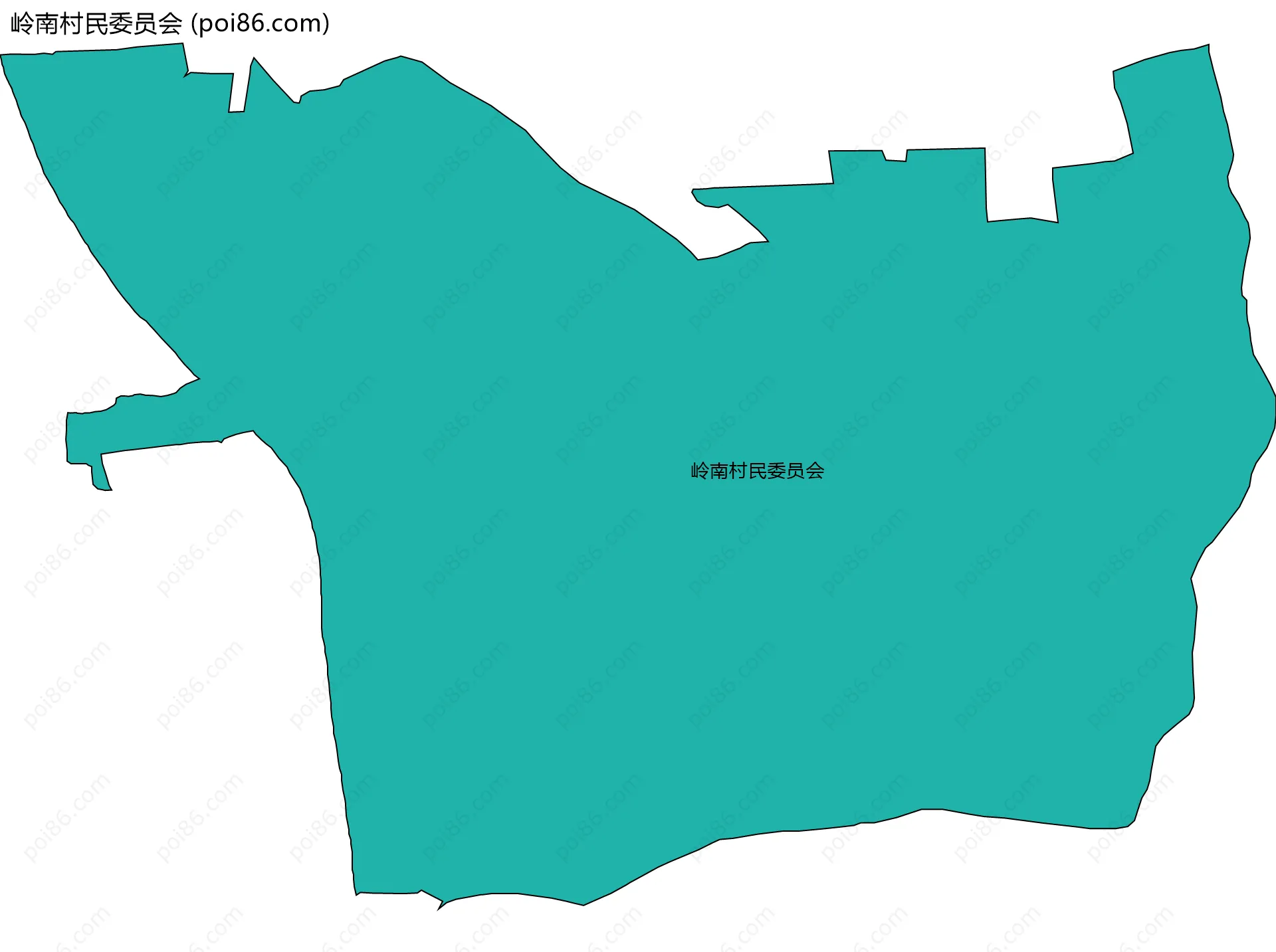 岭南村民委员会边界地图