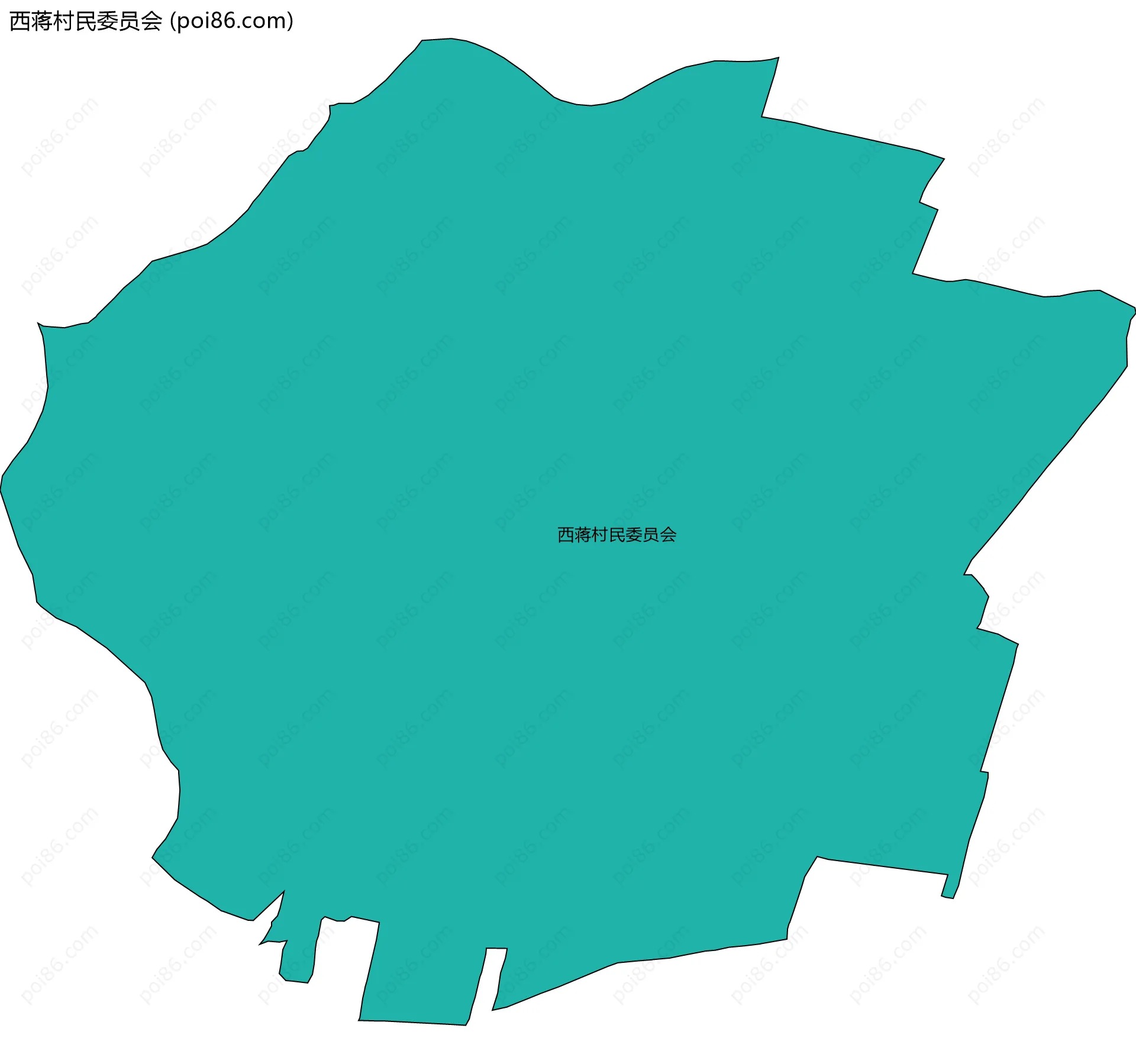 西蒋村民委员会边界地图