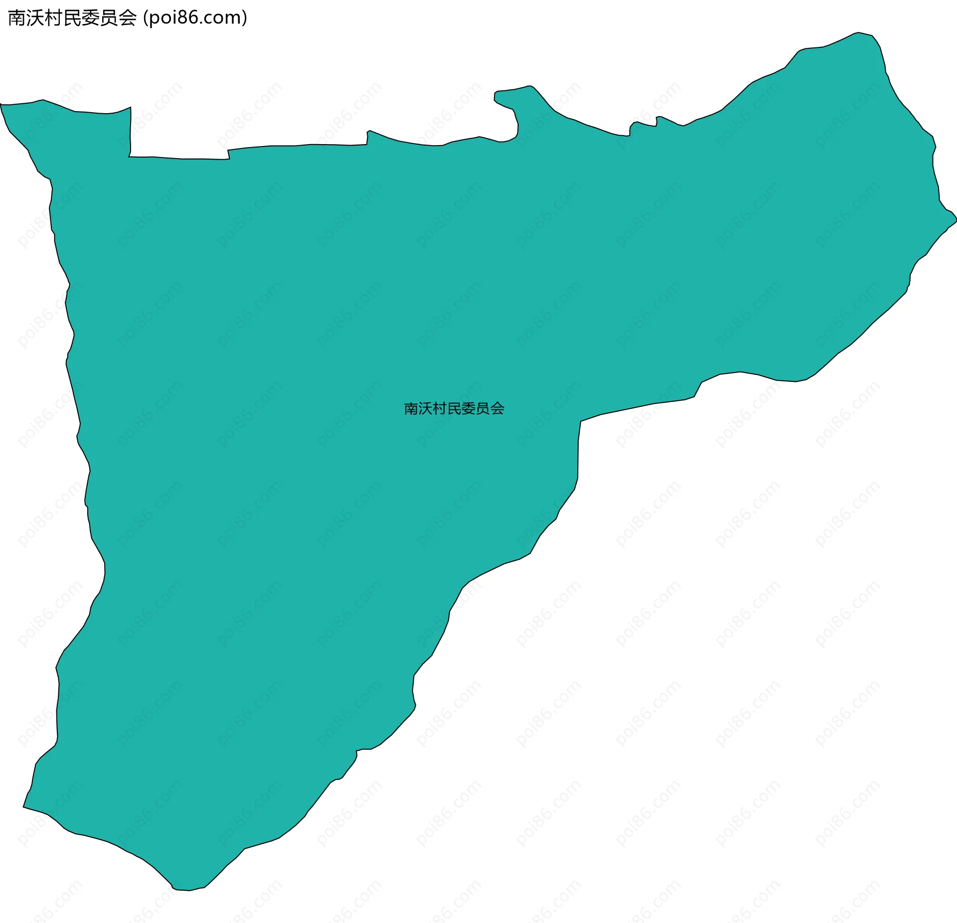 南沃村民委员会边界地图