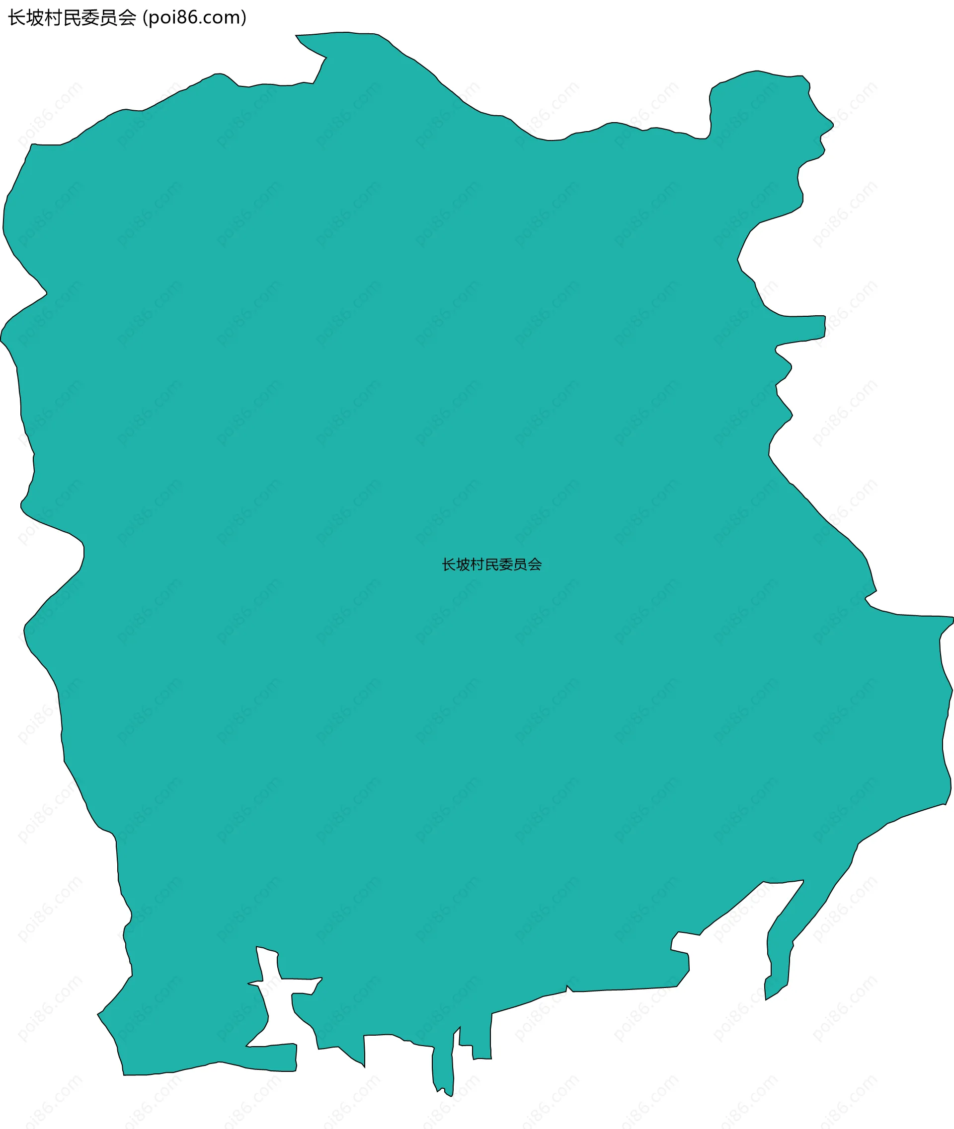 长坡村民委员会边界地图