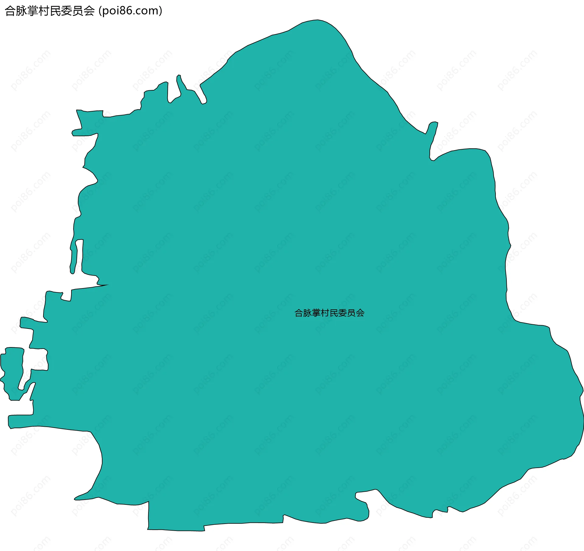 合脉掌村民委员会边界地图