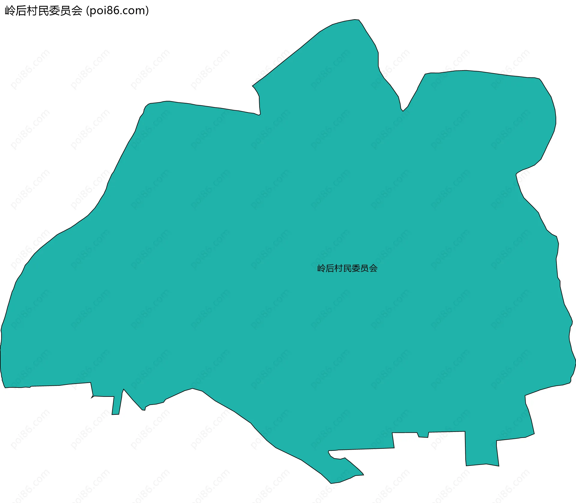 岭后村民委员会边界地图