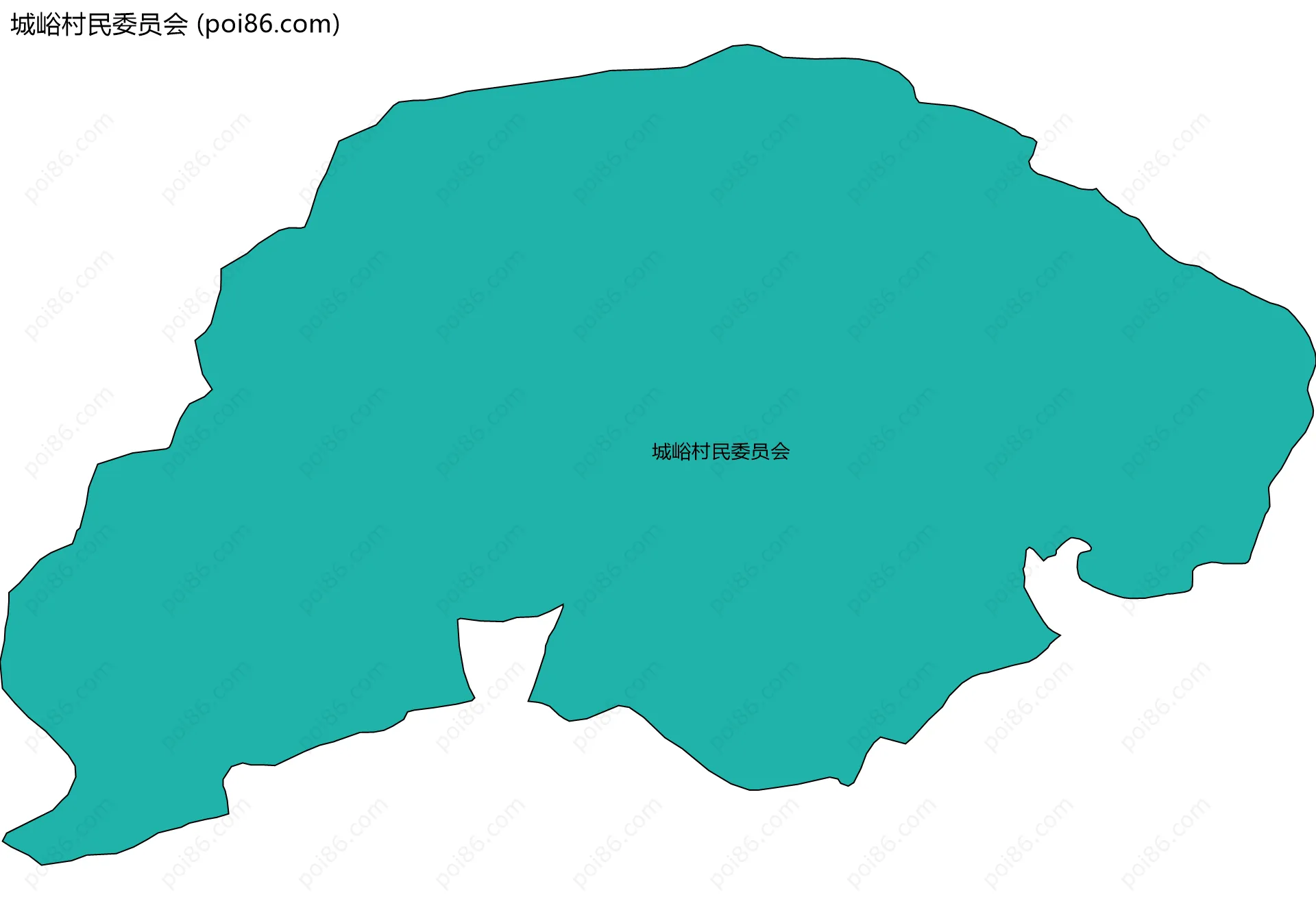 城峪村民委员会边界地图