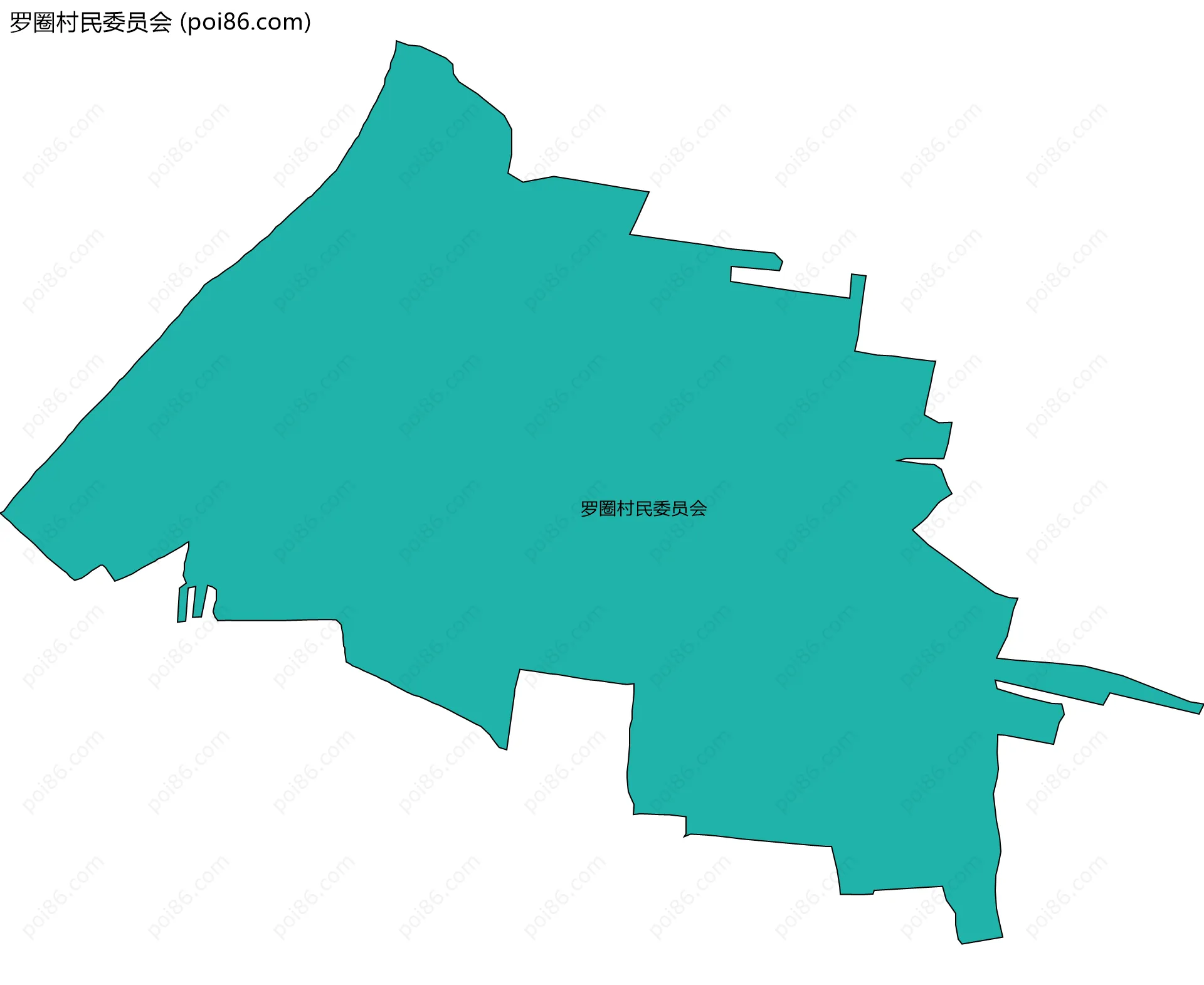 罗圈村民委员会边界地图