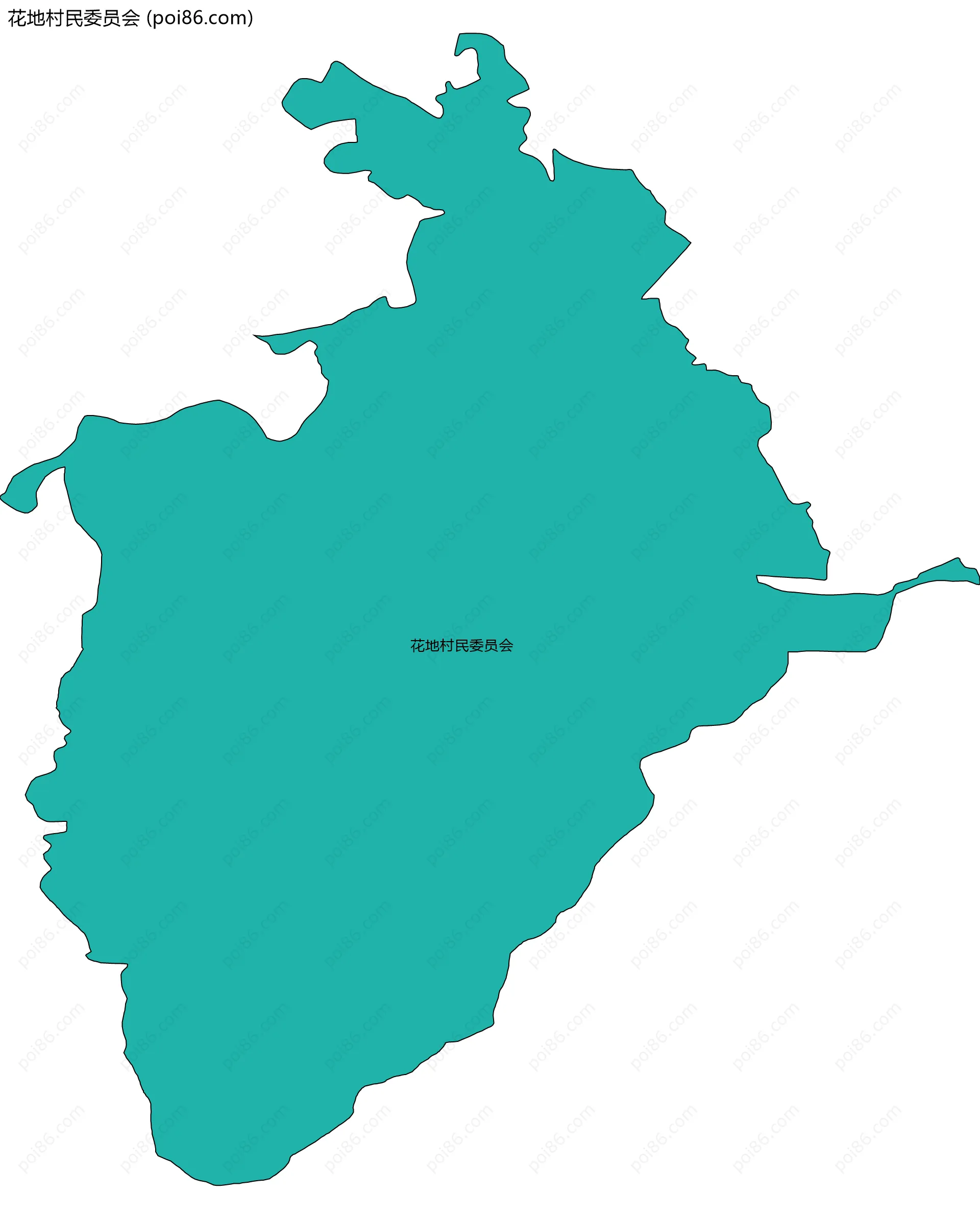 花地村民委员会边界地图