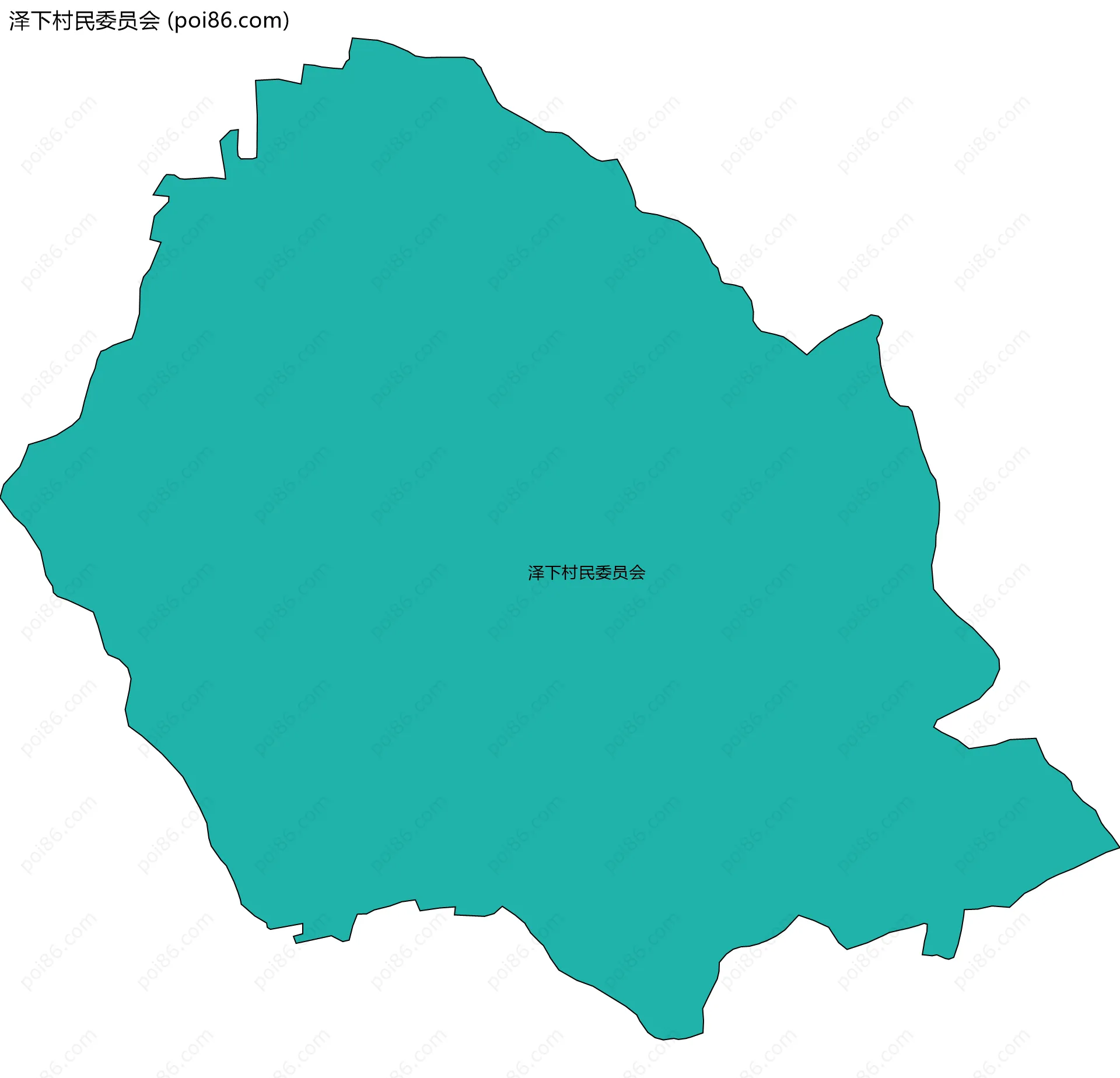 泽下村民委员会边界地图