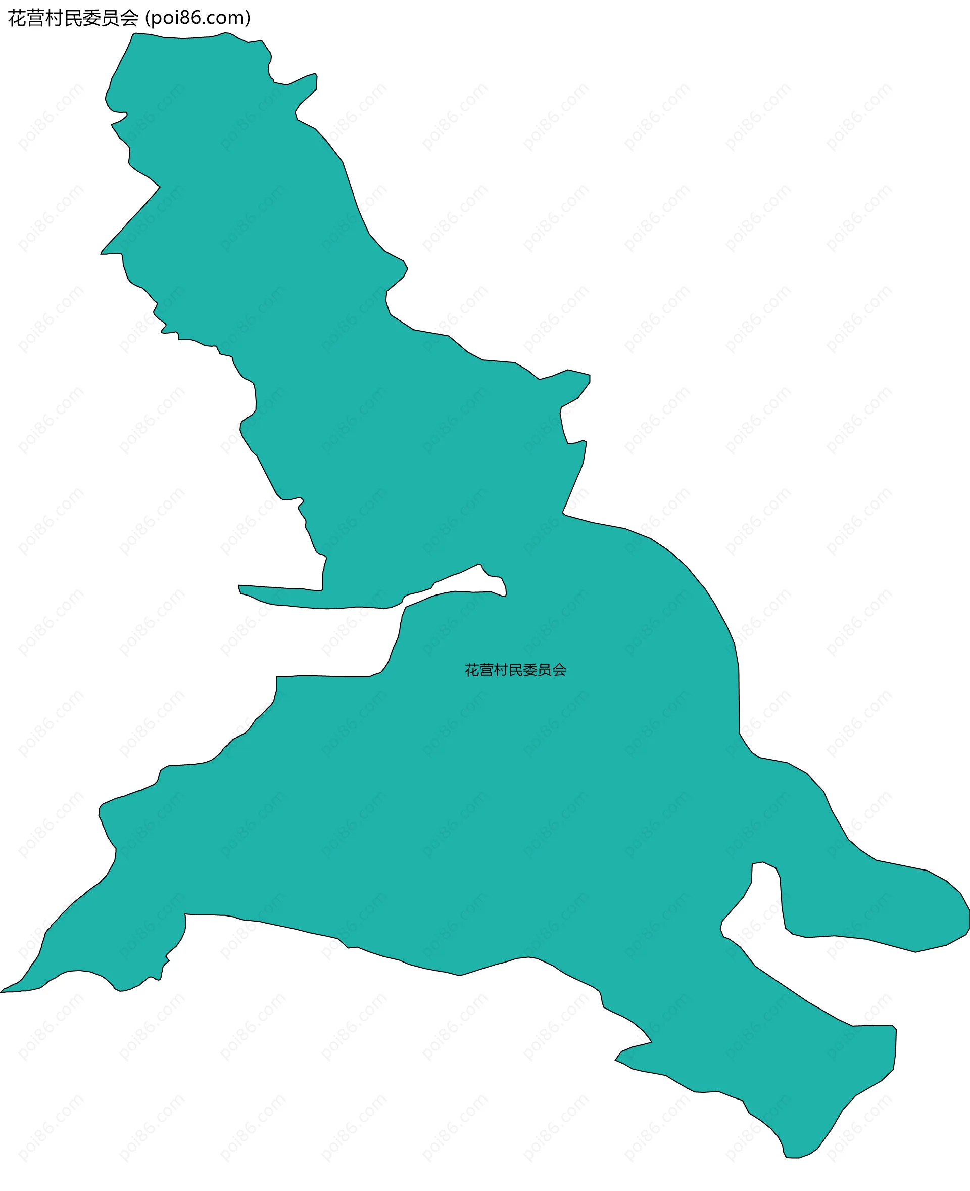 花营村民委员会边界地图