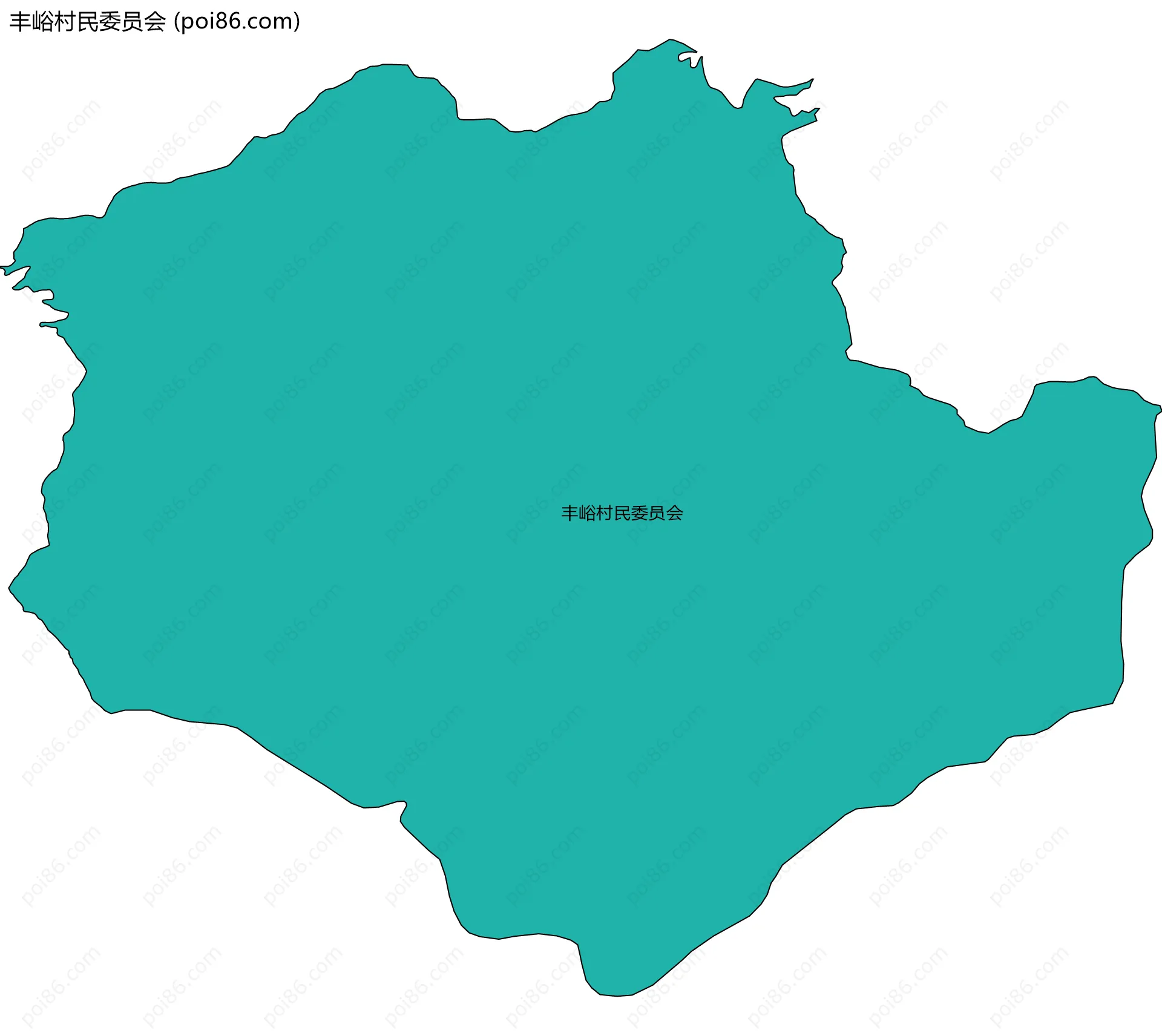 丰峪村民委员会边界地图