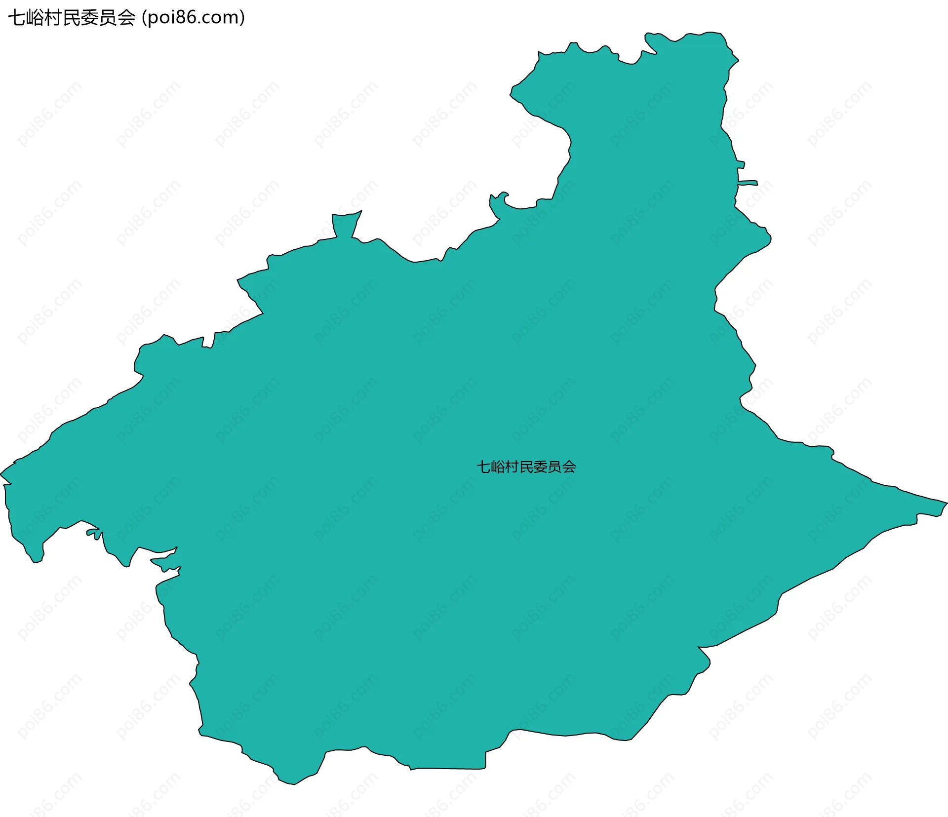 七峪村民委员会边界地图