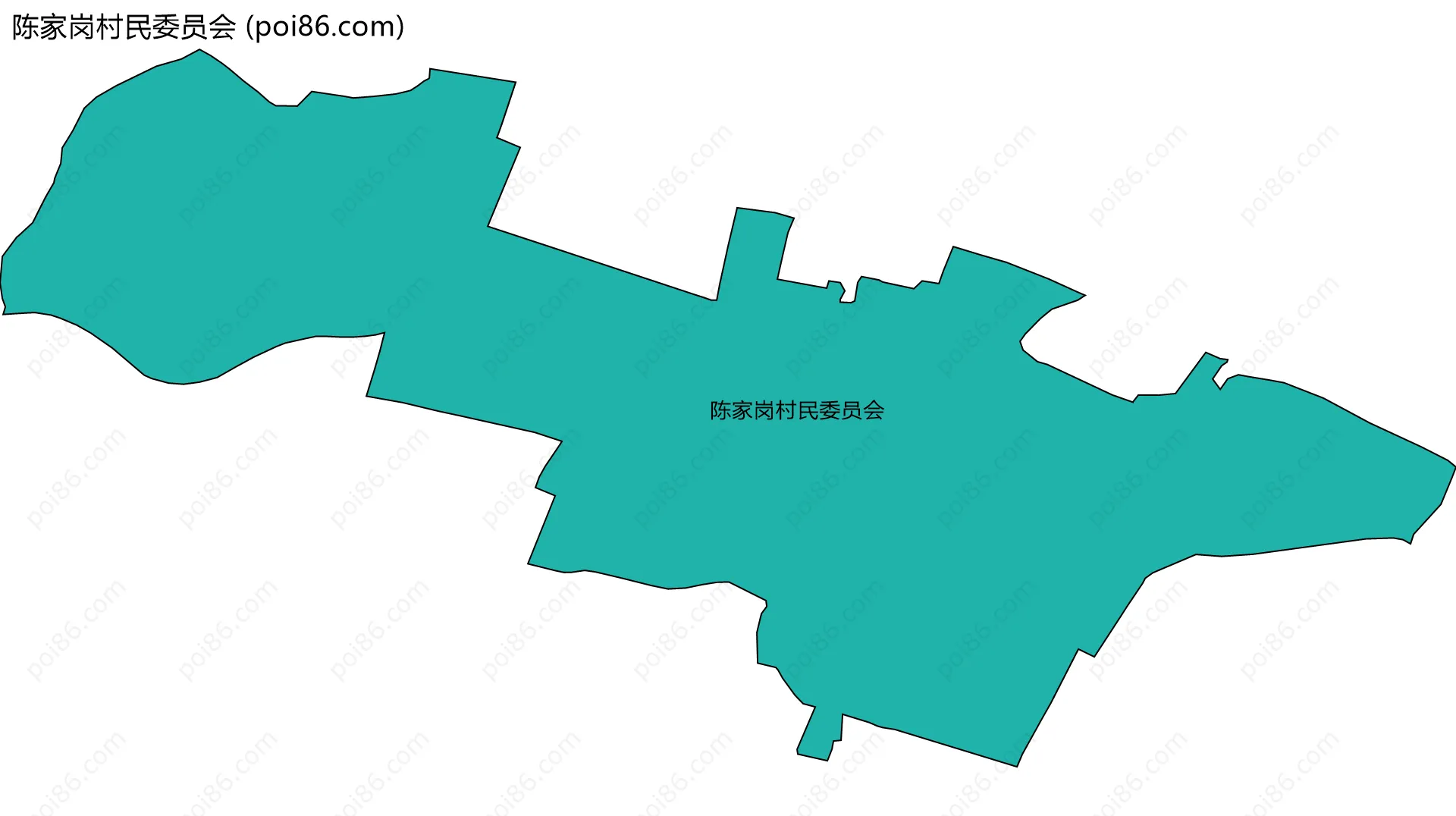 陈家岗村民委员会边界地图