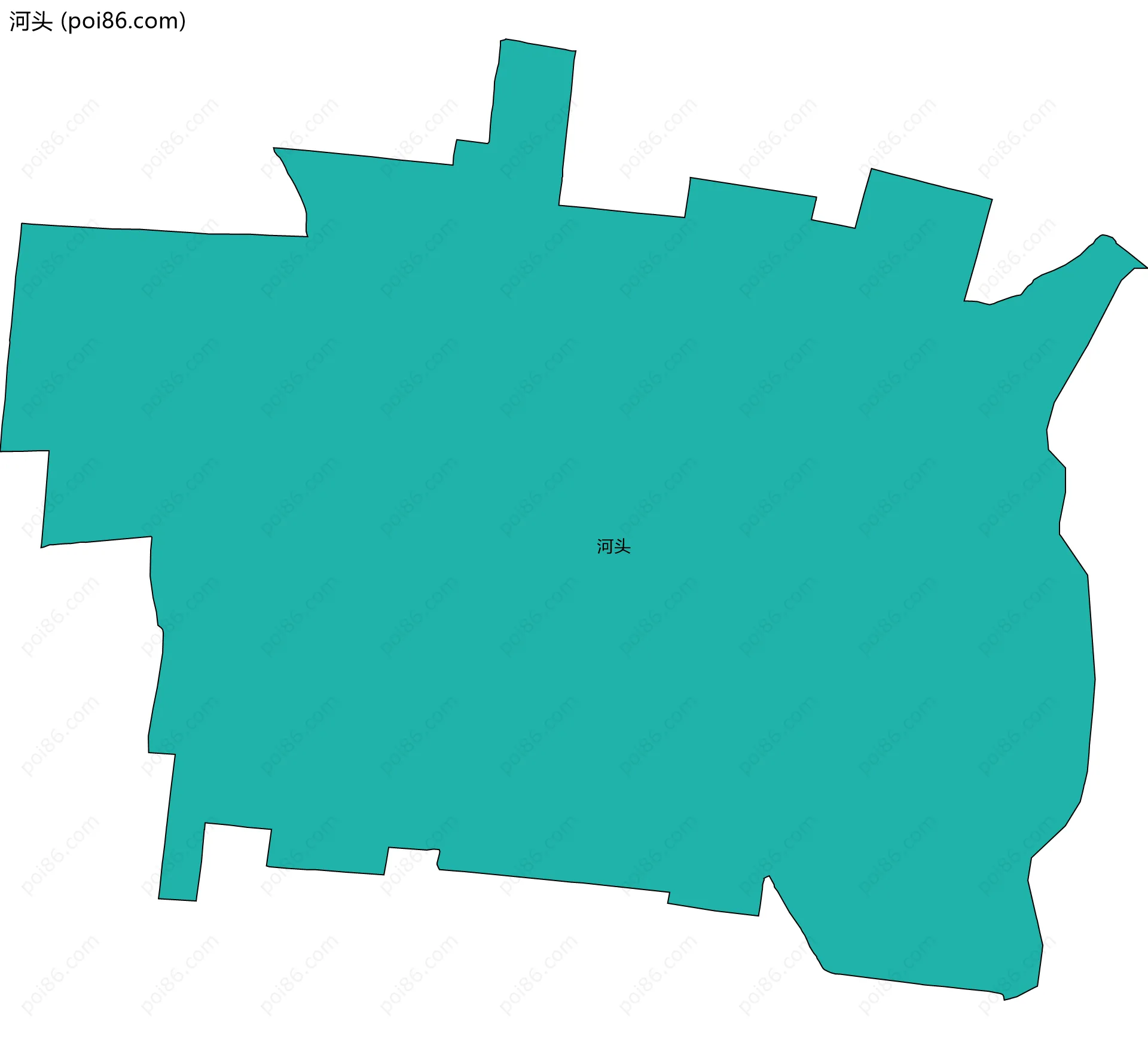 河头边界地图
