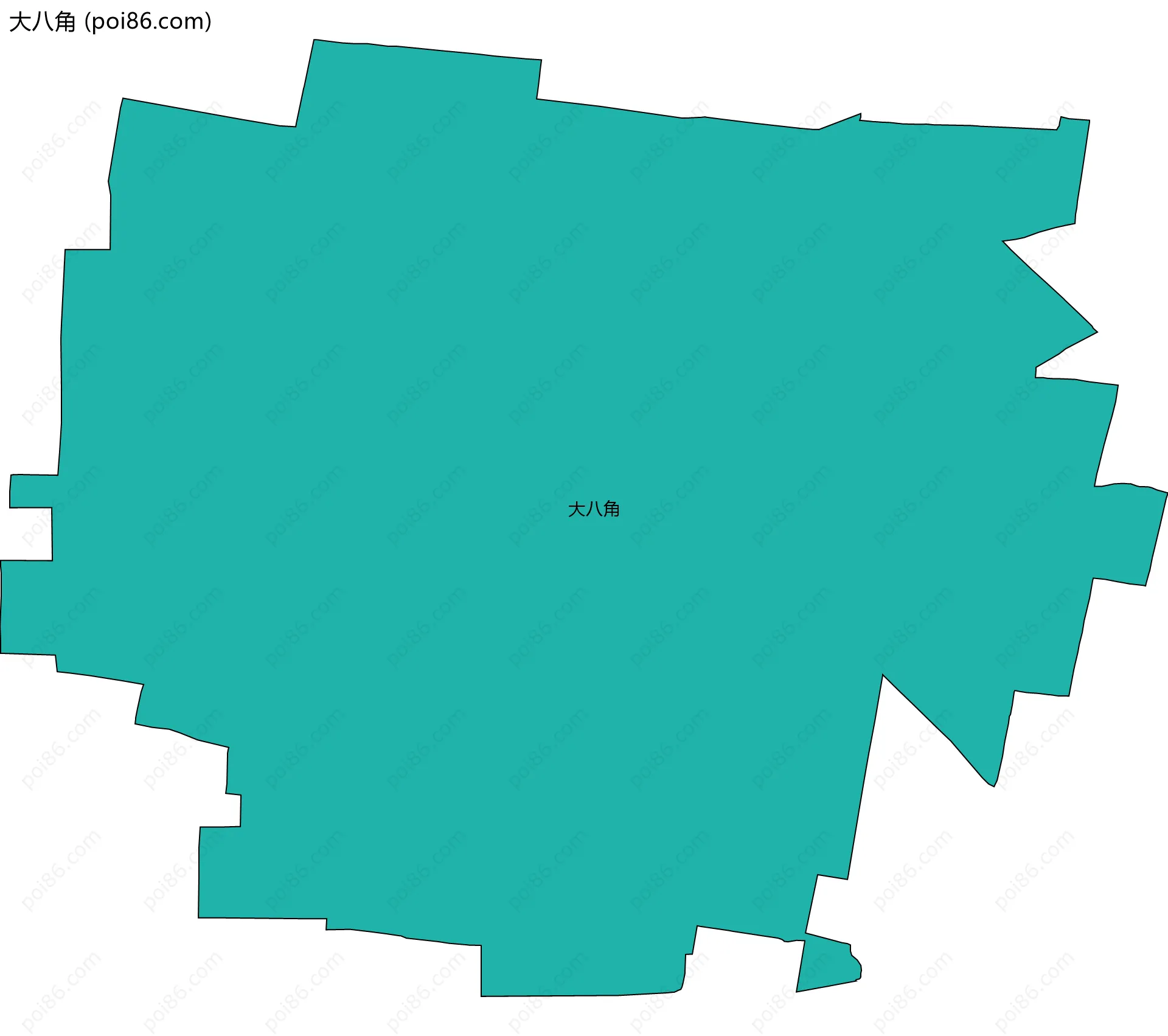 大八角边界地图