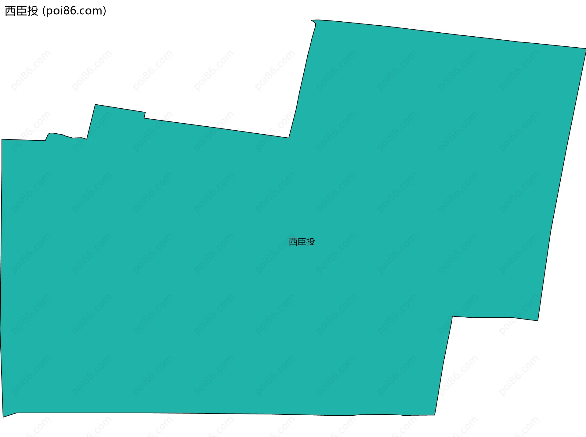 西臣投边界地图