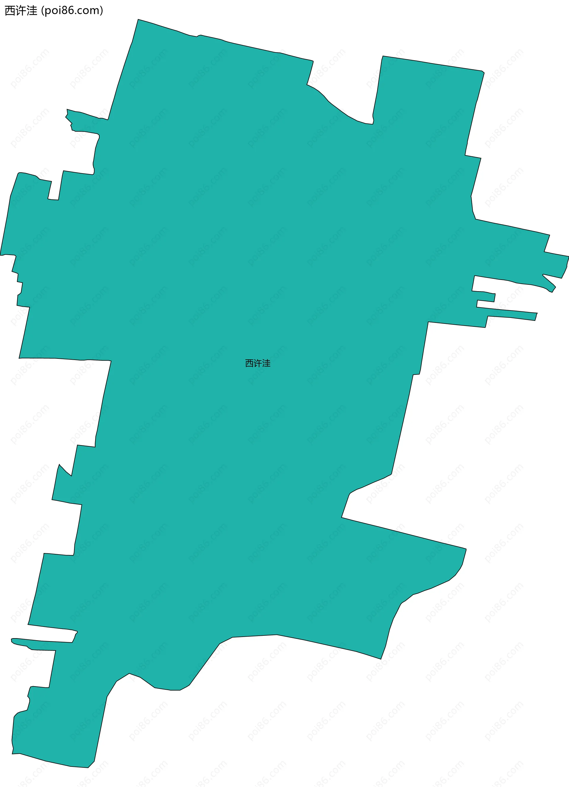 西许洼边界地图