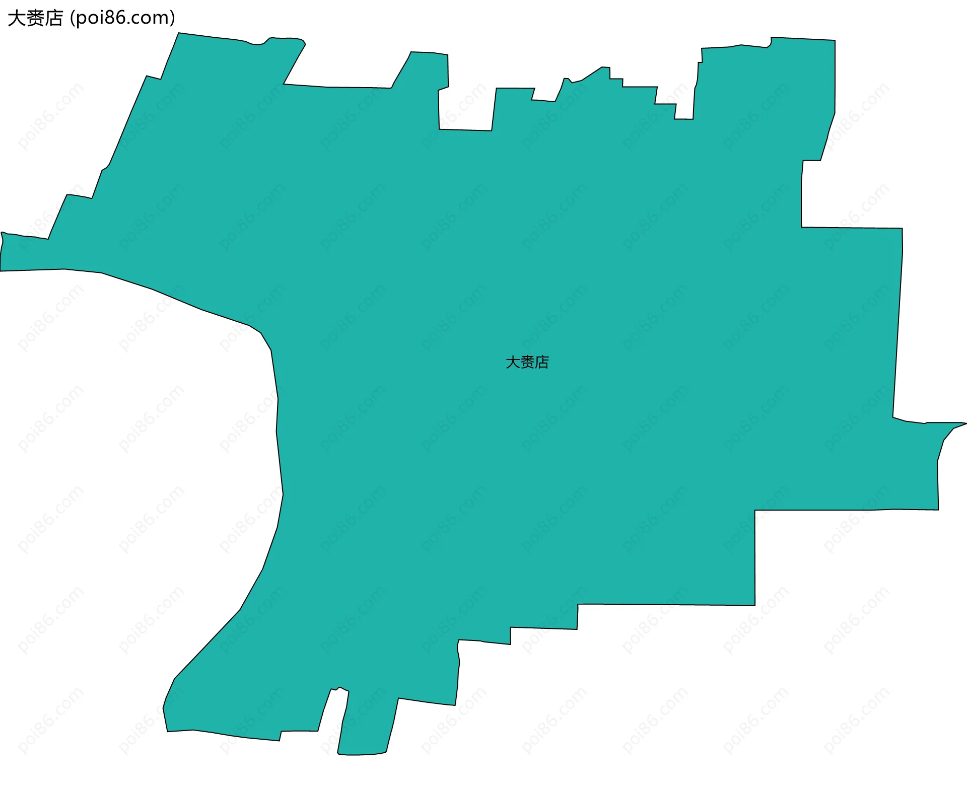 大赉店边界地图