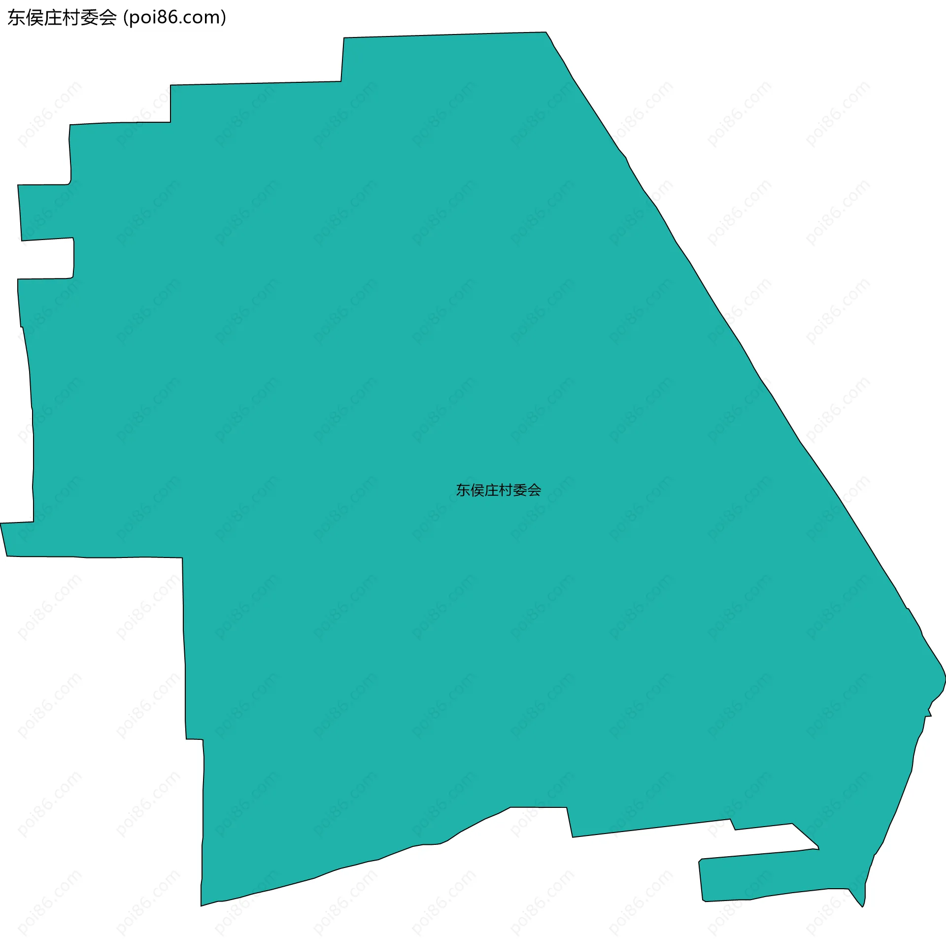 东侯庄村委会边界地图