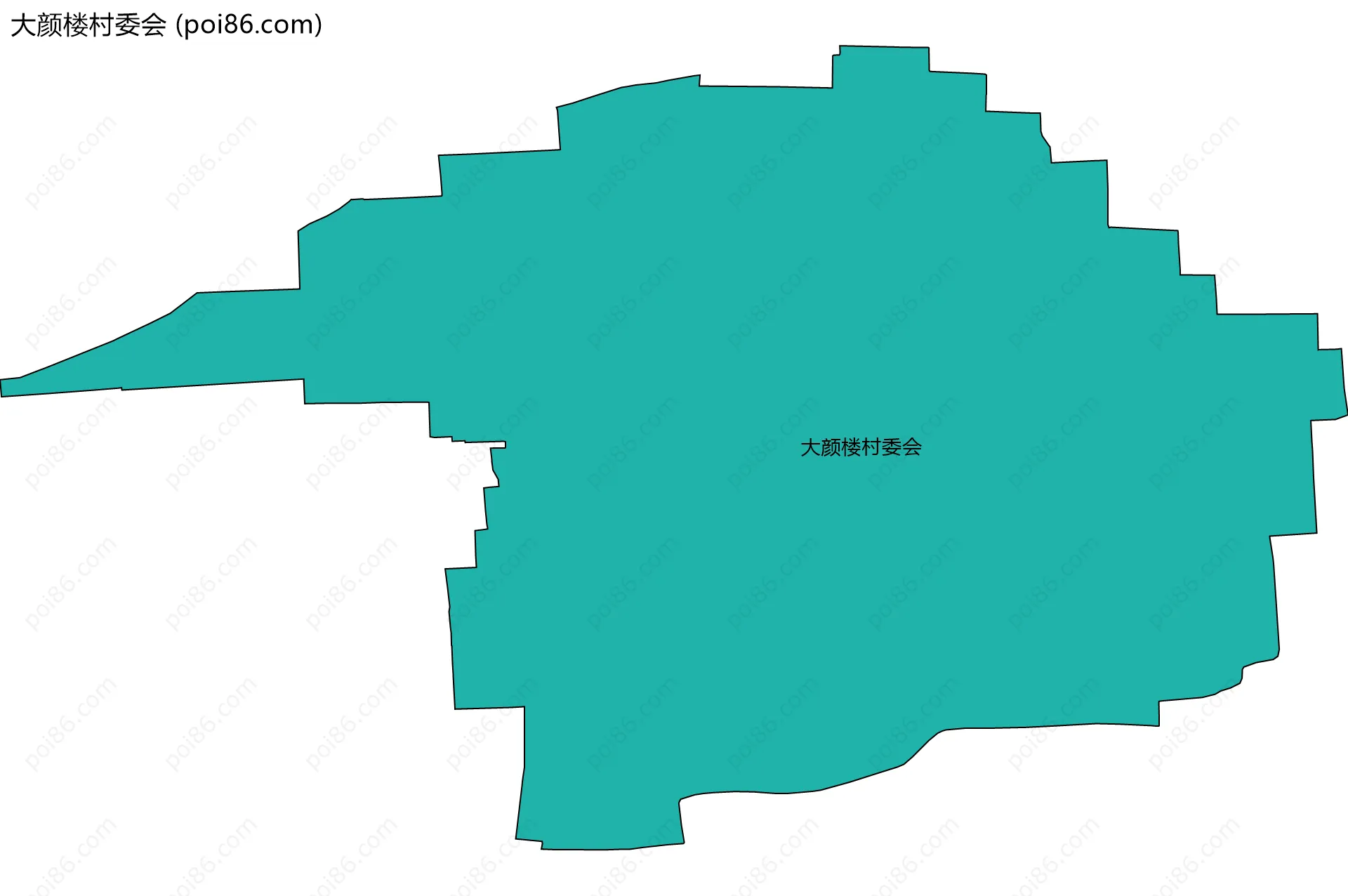 大颜楼村委会边界地图