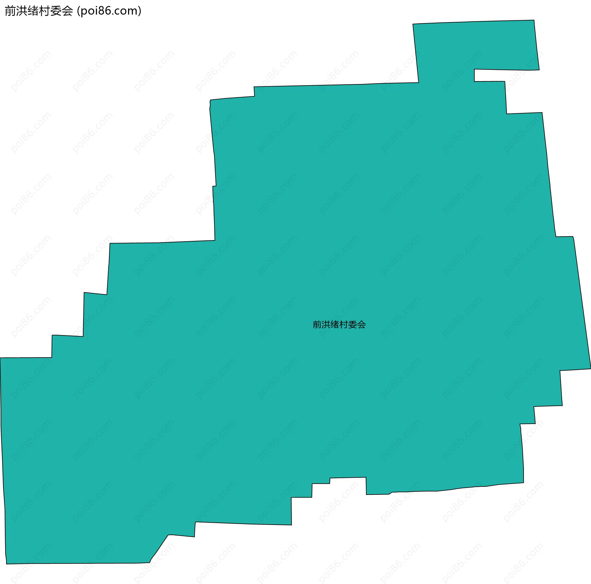 前洪绪村委会边界地图