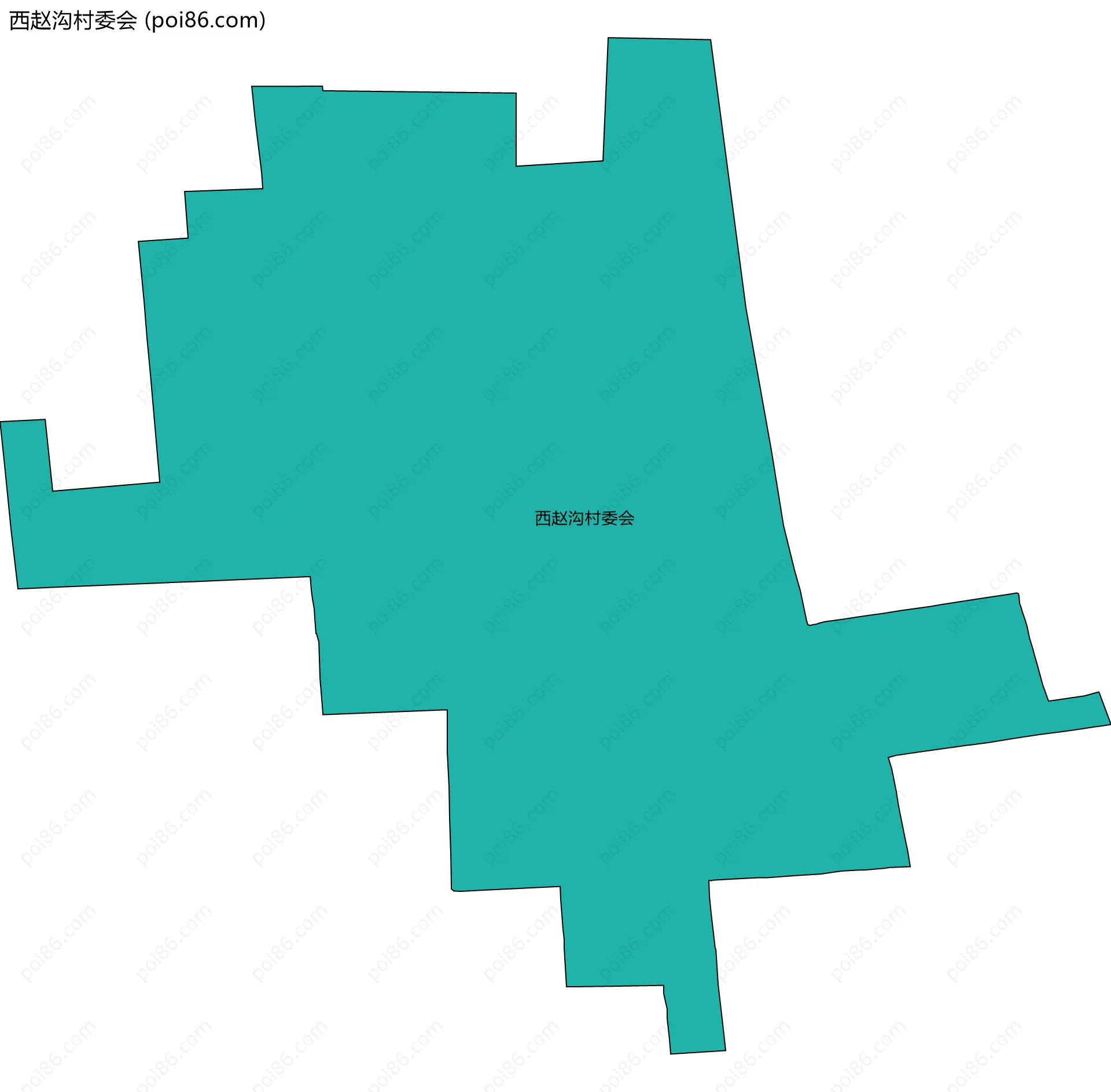 西赵沟村委会边界地图