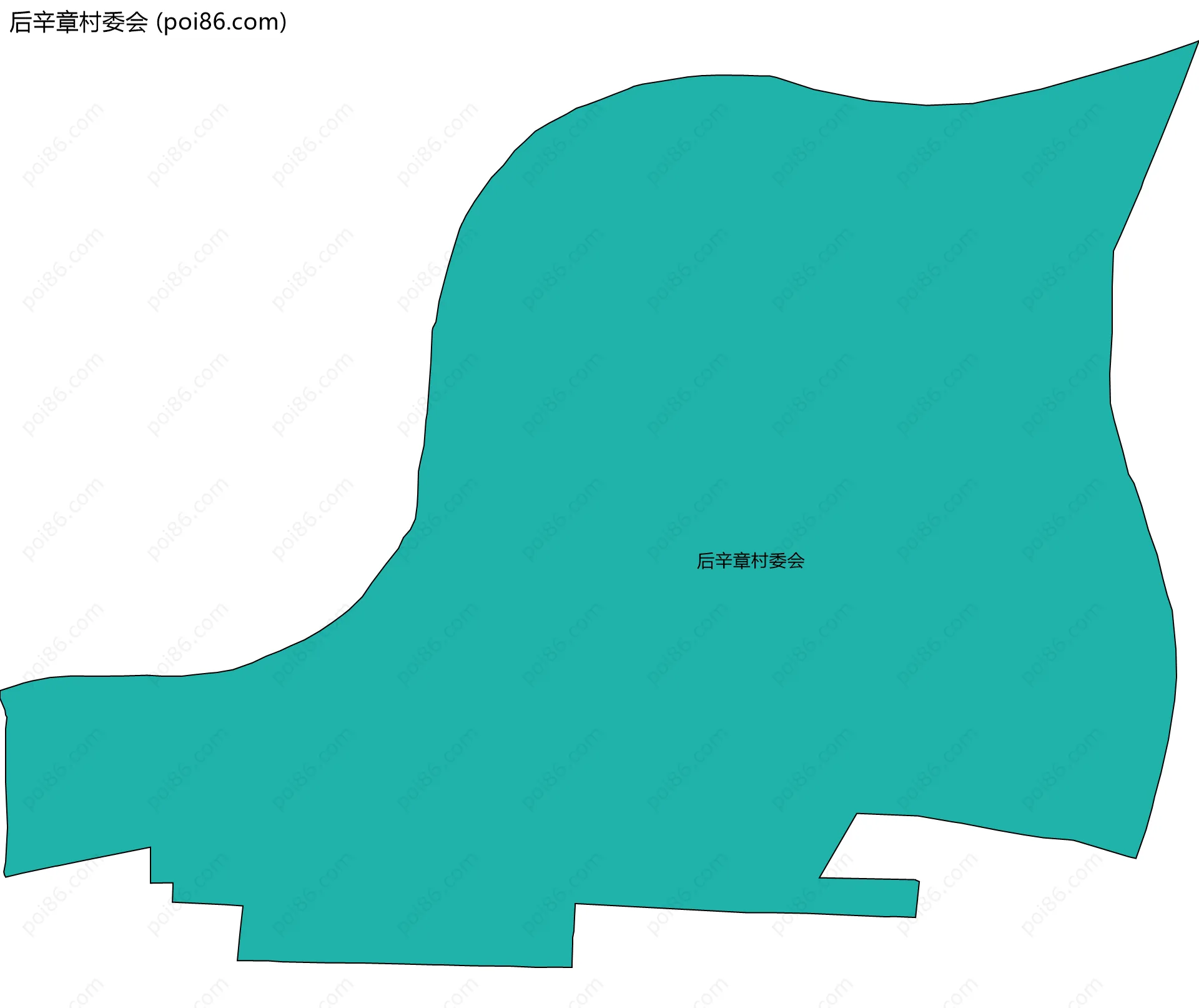后辛章村委会边界地图