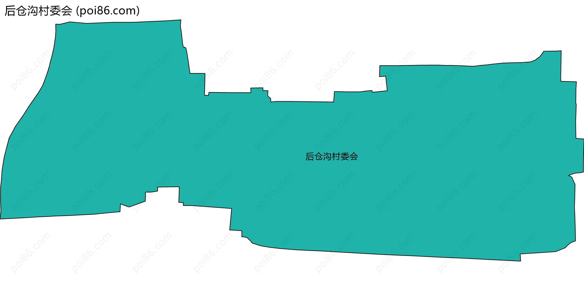 后仓沟村委会边界地图
