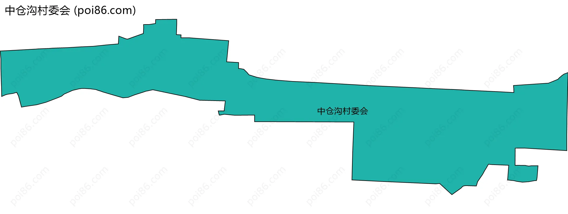 中仓沟村委会边界地图