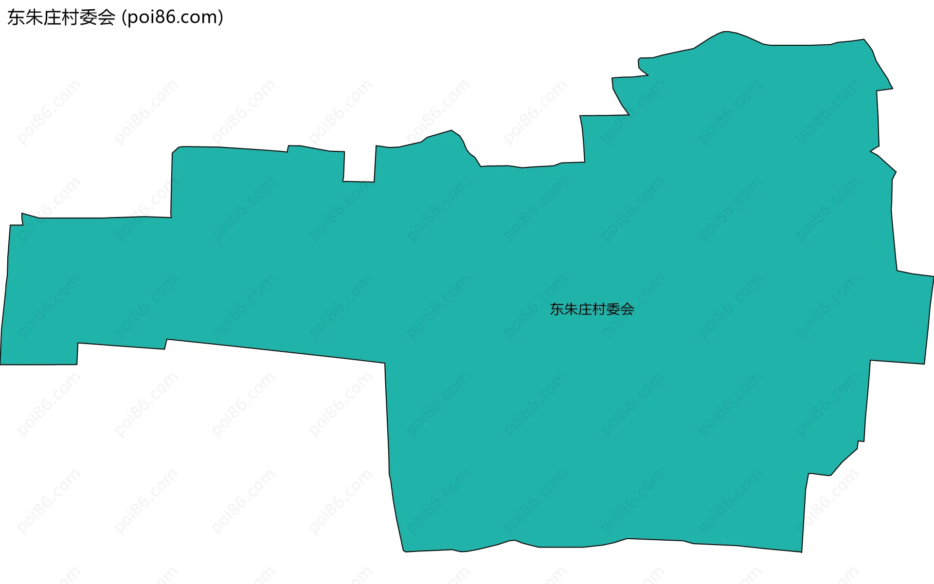东朱庄村委会边界地图