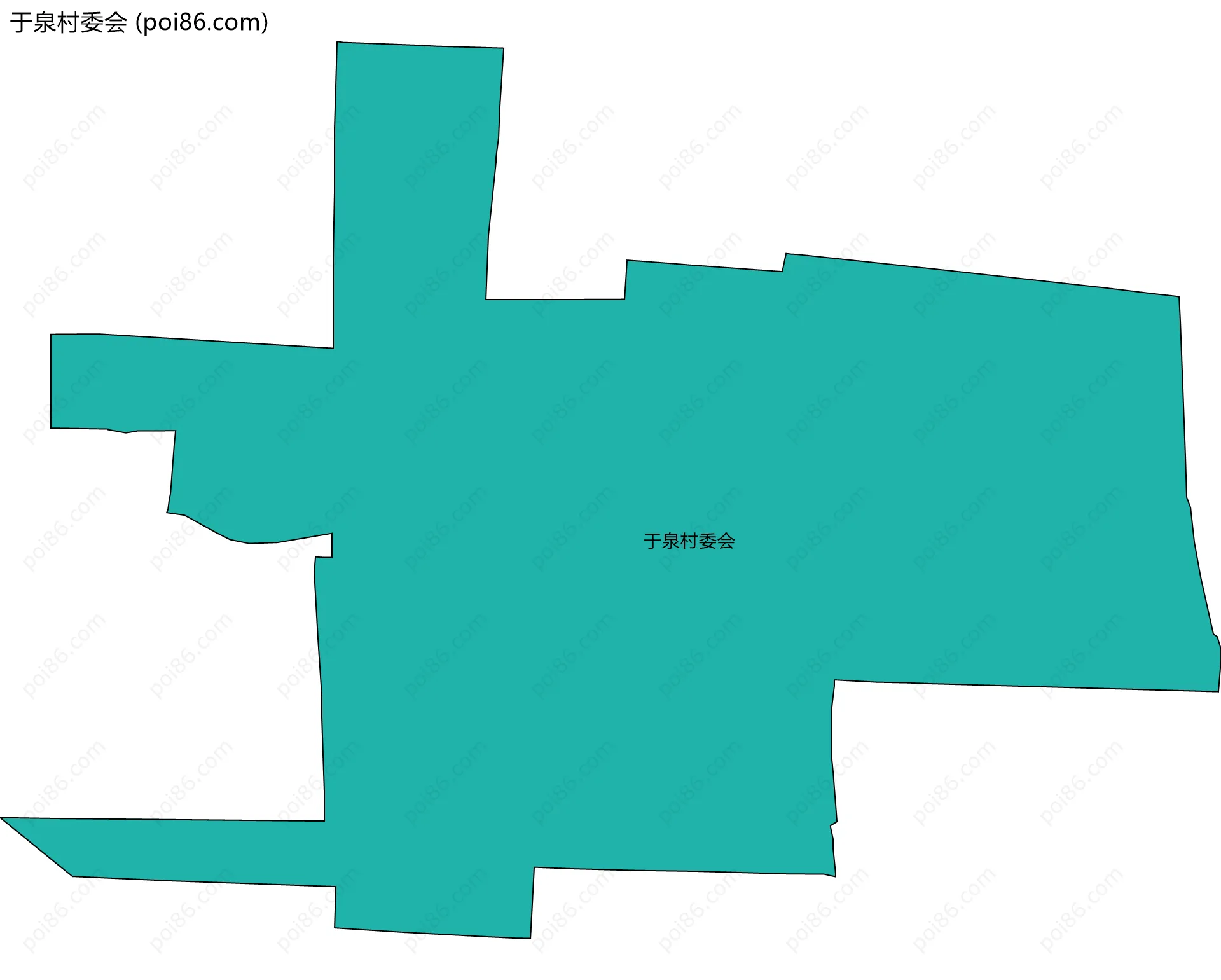 于泉村委会边界地图