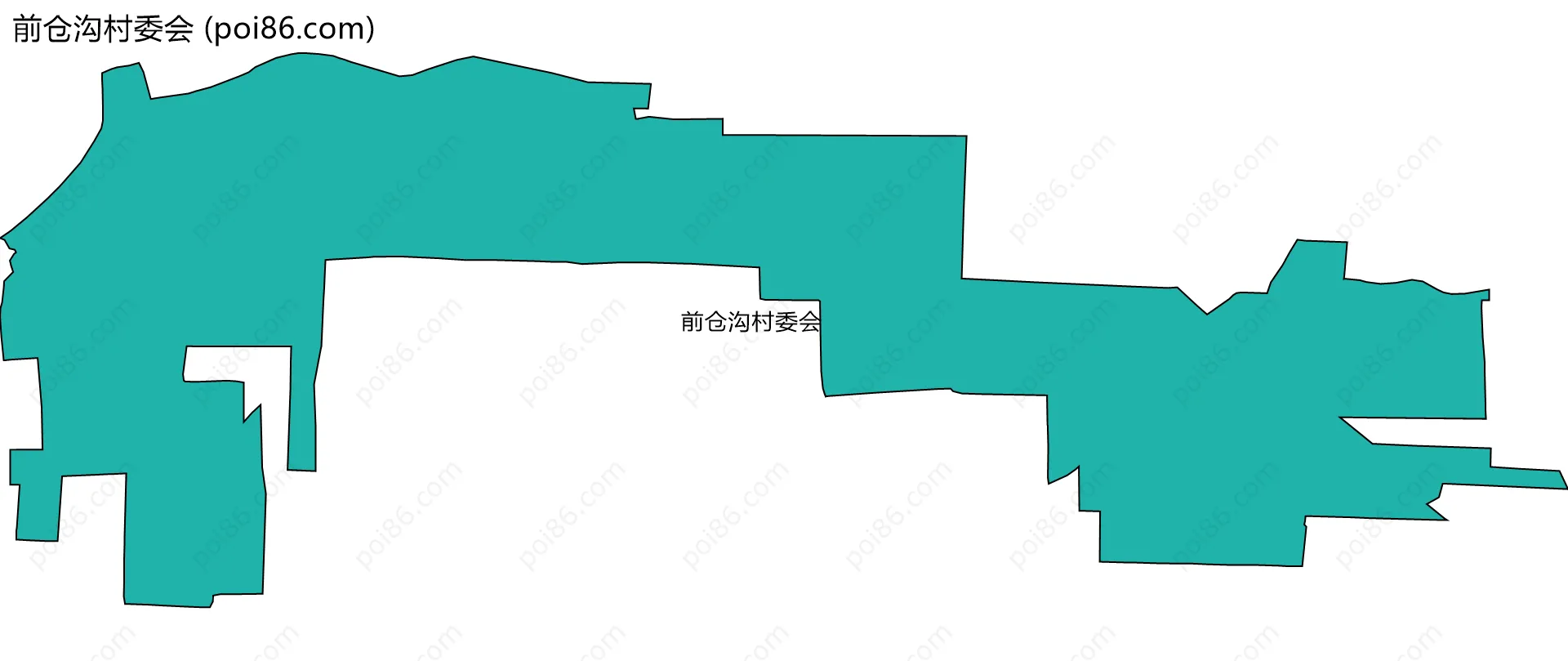 前仓沟村委会边界地图
