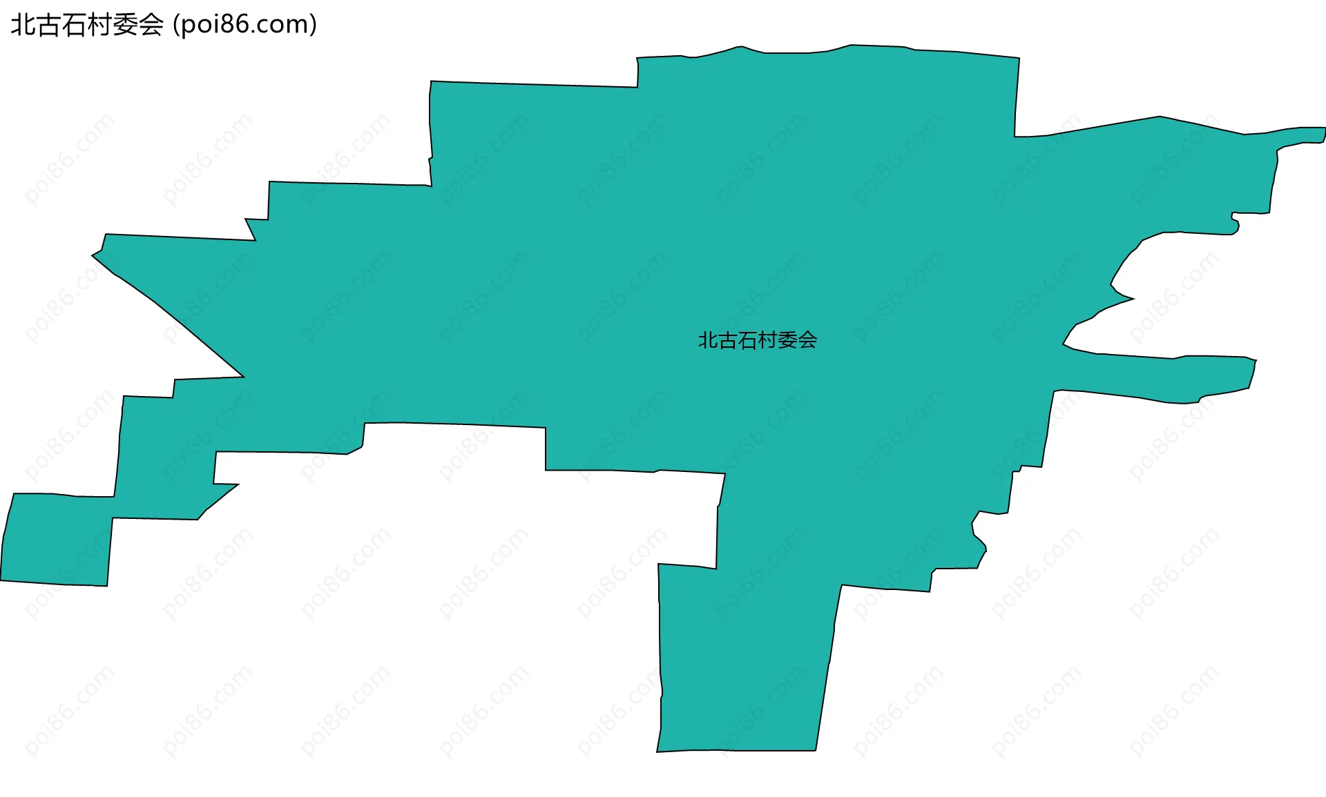 北古石村委会边界地图